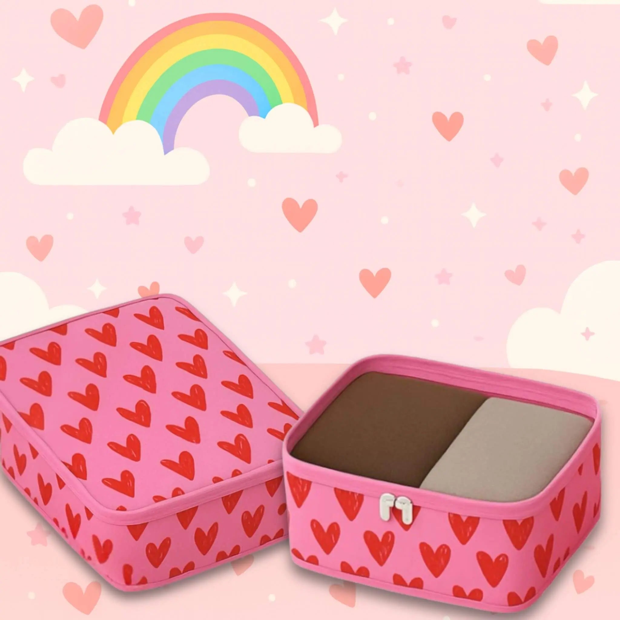 2 Packing Cubes#color_Hearts Stripes 2 cube