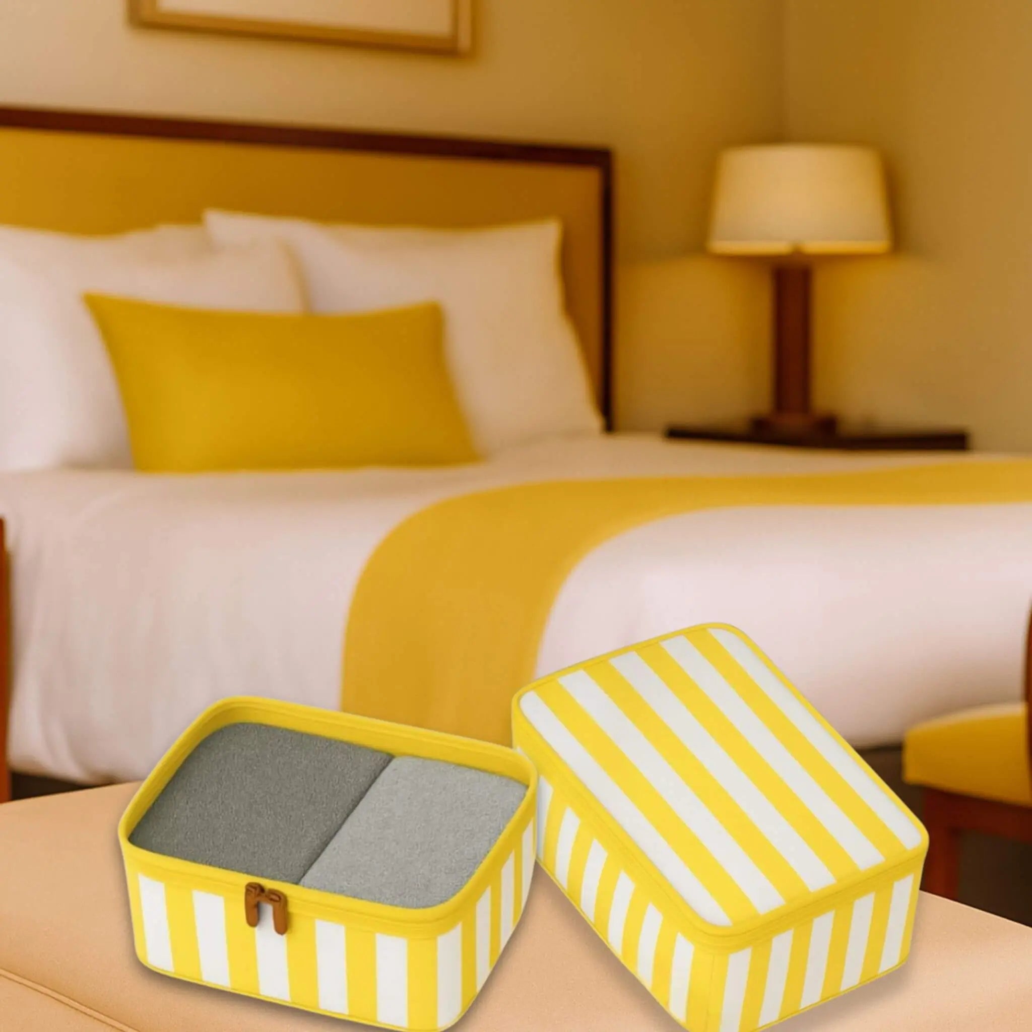 2 Packing Cubes#color_Yellow Stripes 2 cube