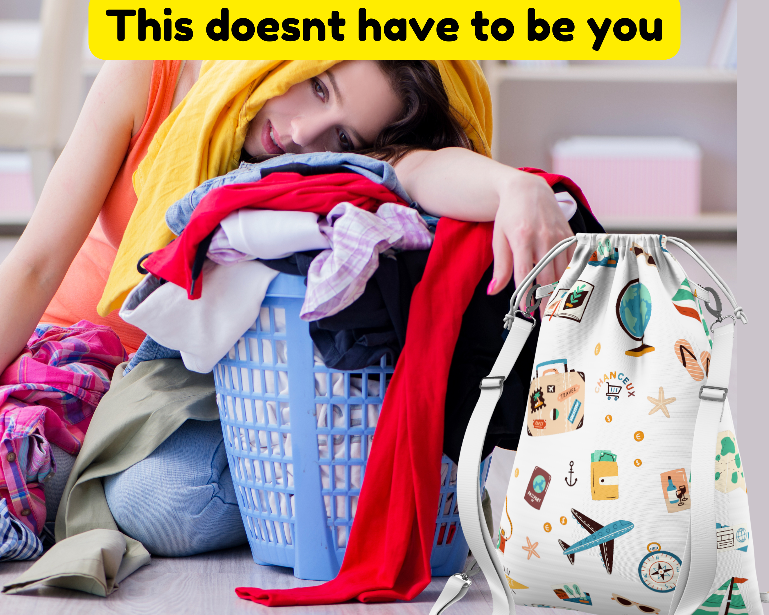 Waterproof Travel Laundry Bags#Color_WhiteTravel