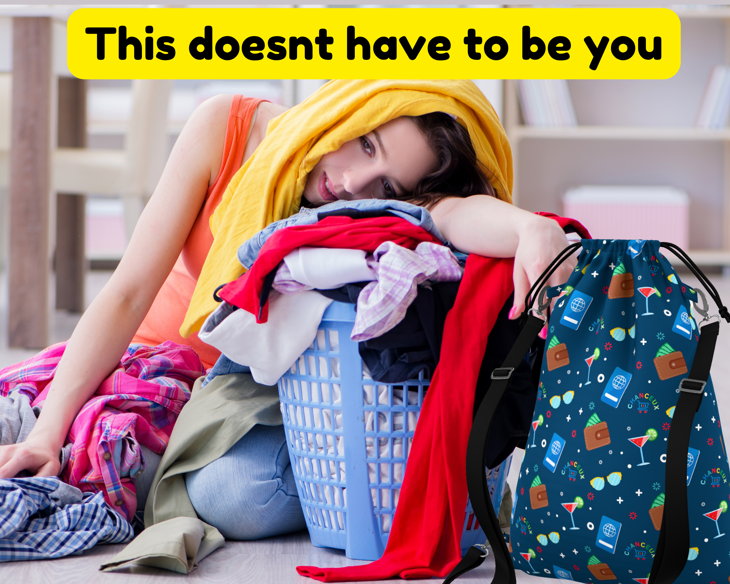 Waterproof Travel Laundry Bags#Color_BlueParty