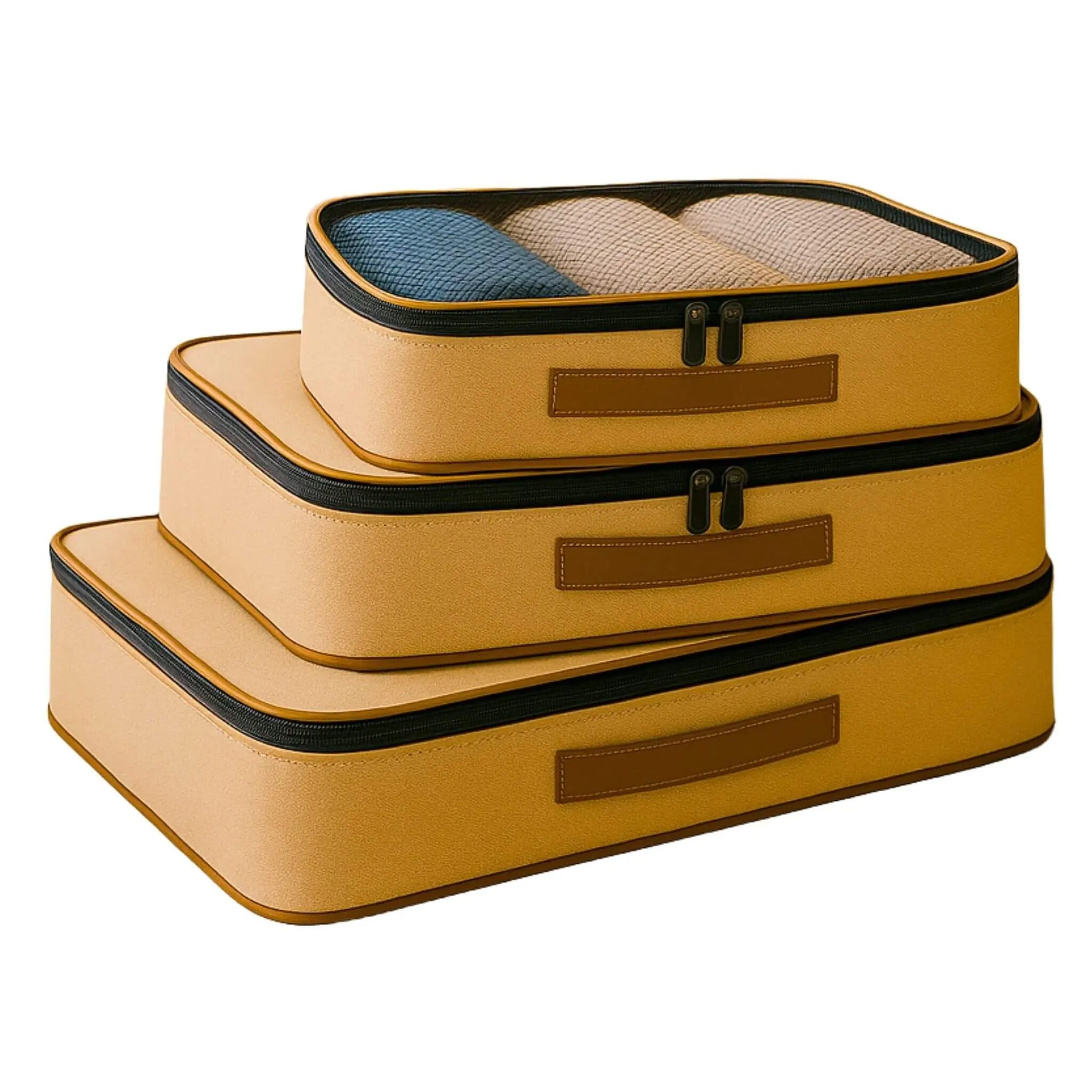 Multi Set Cube Organisers#Color_Oatmeal Beige Cubes