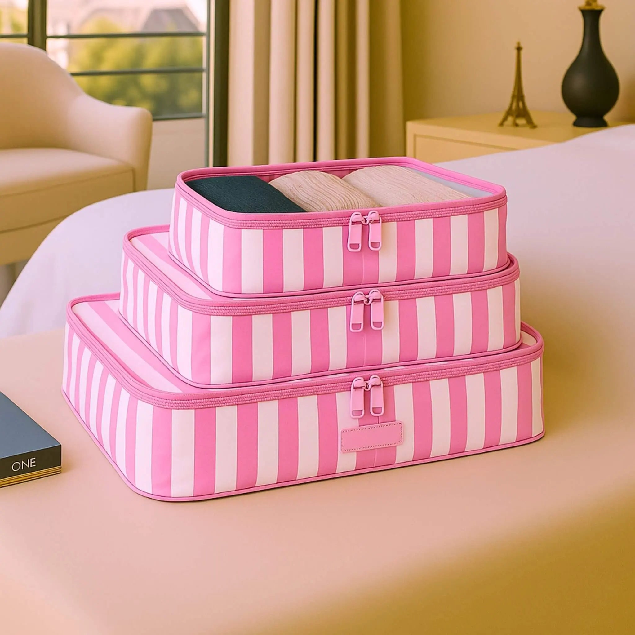 Multi Set Cube Organisers#Color_Pink Stripes Cubes