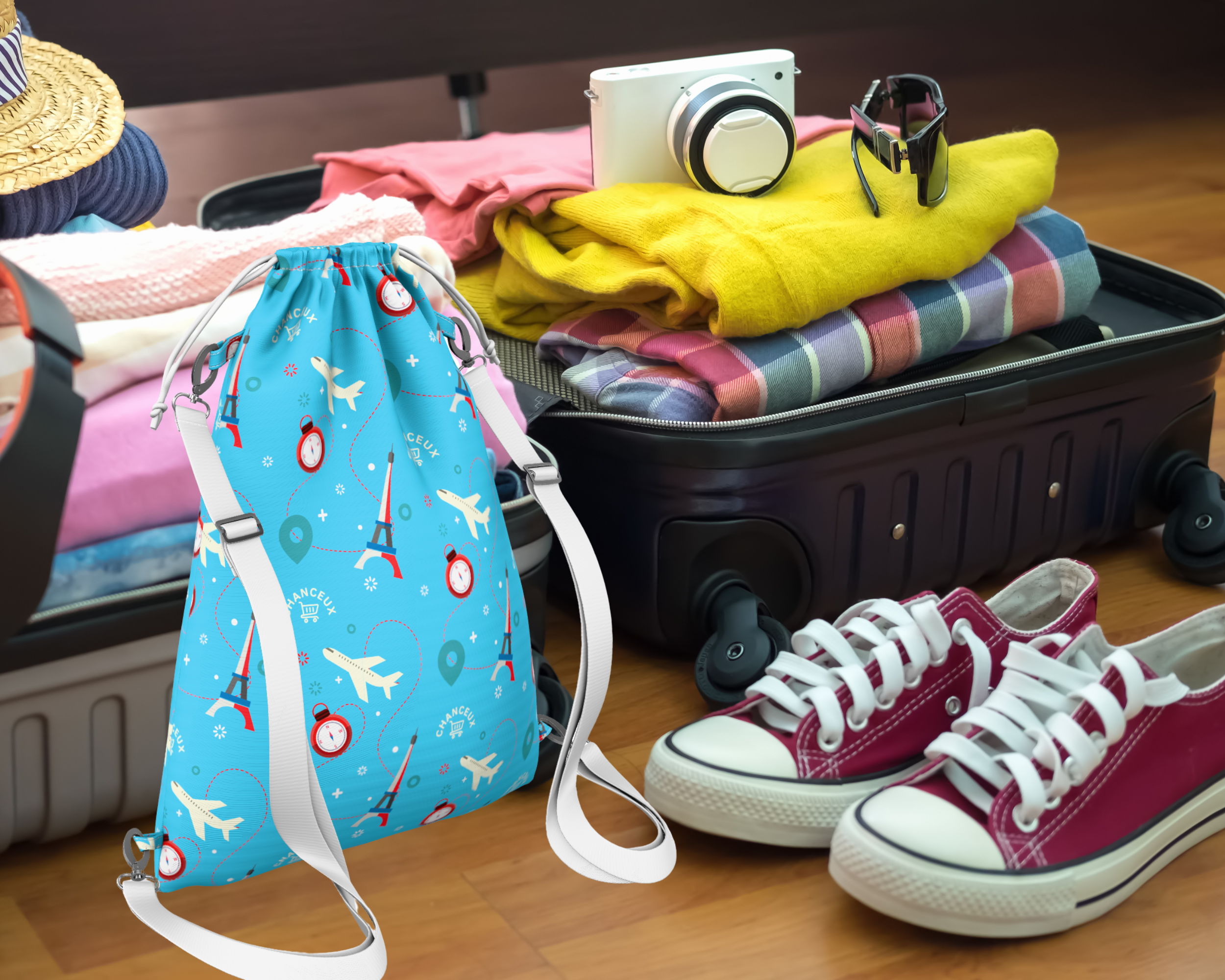 Waterproof Travel Laundry Bags#Color_BlueParis