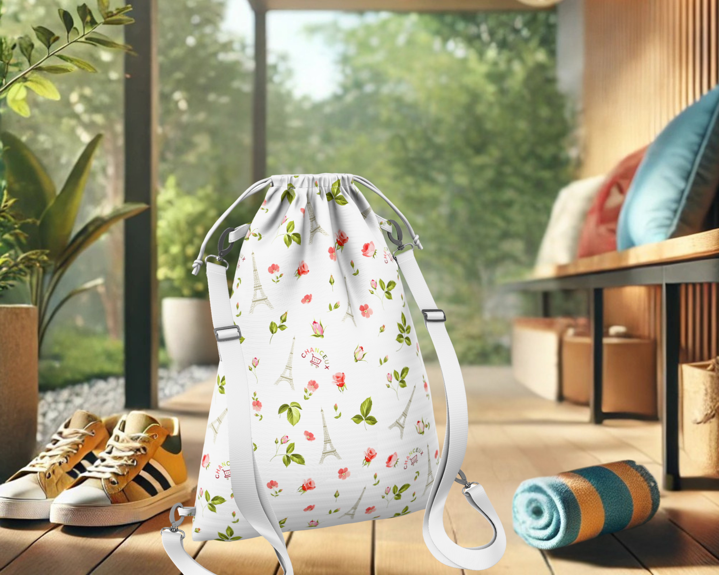 Waterproof Travel Laundry Bags#Color_WhiteParis