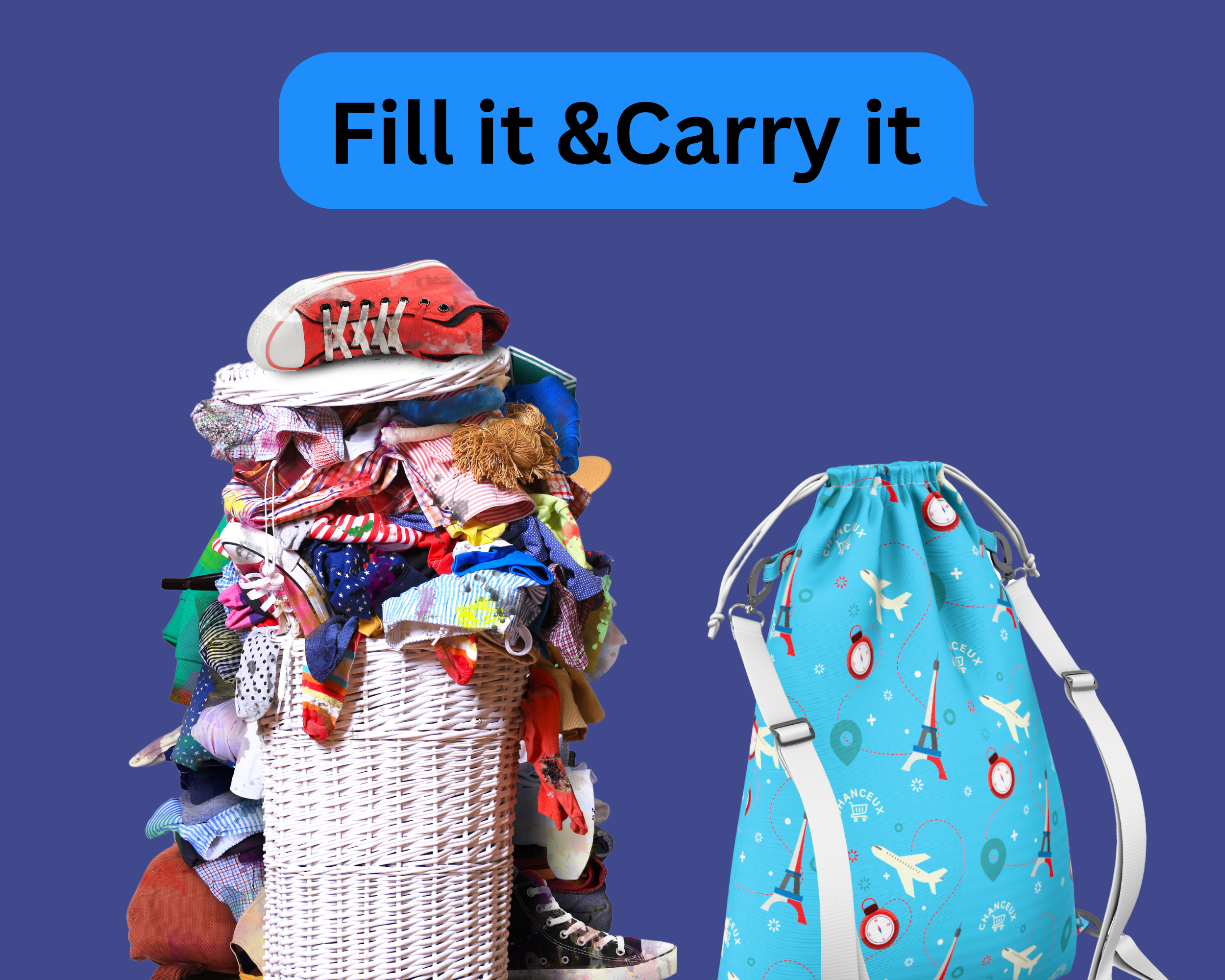 Waterproof Travel Laundry Bags#Color_BlueParis