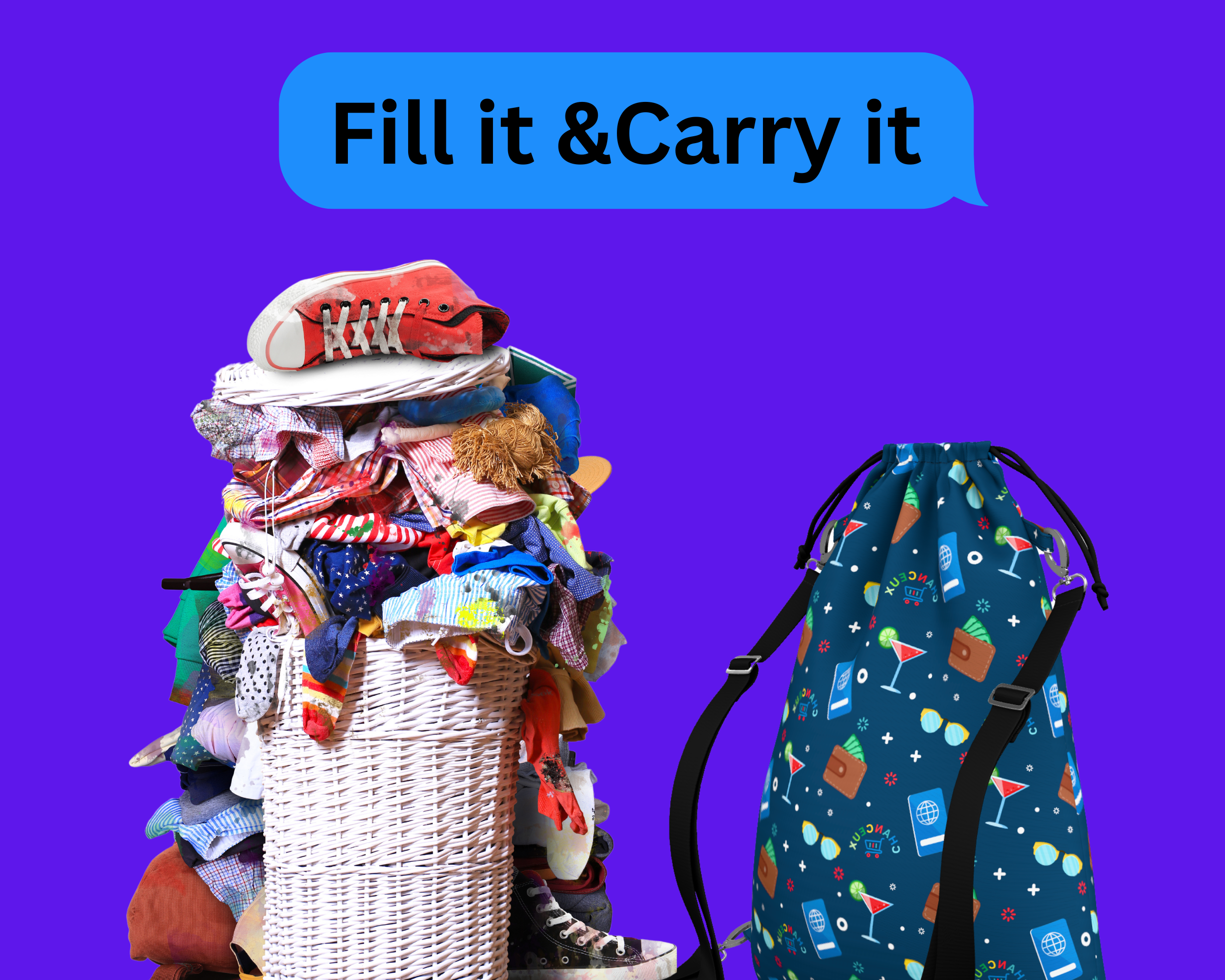 Waterproof Travel Laundry Bags#Color_BlueParty