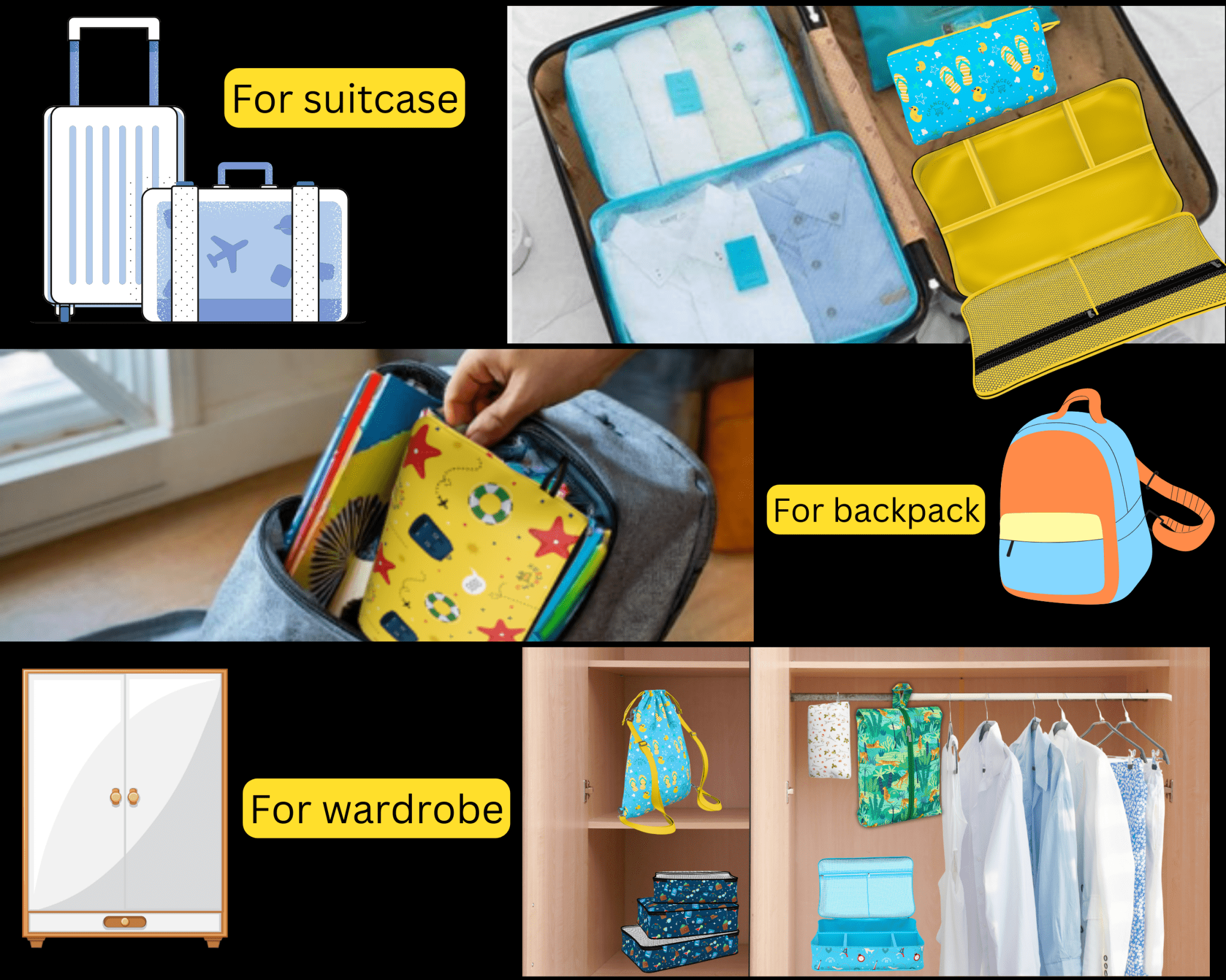 8-Piece Travel Organizer#Color_Yellow