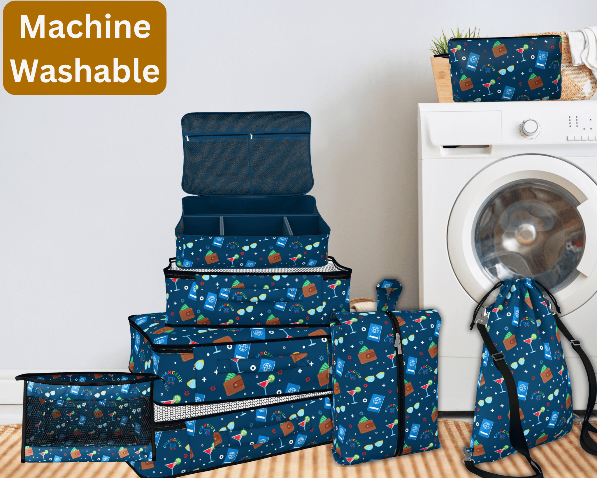 8-Piece Travel Organizer#Color_Blue