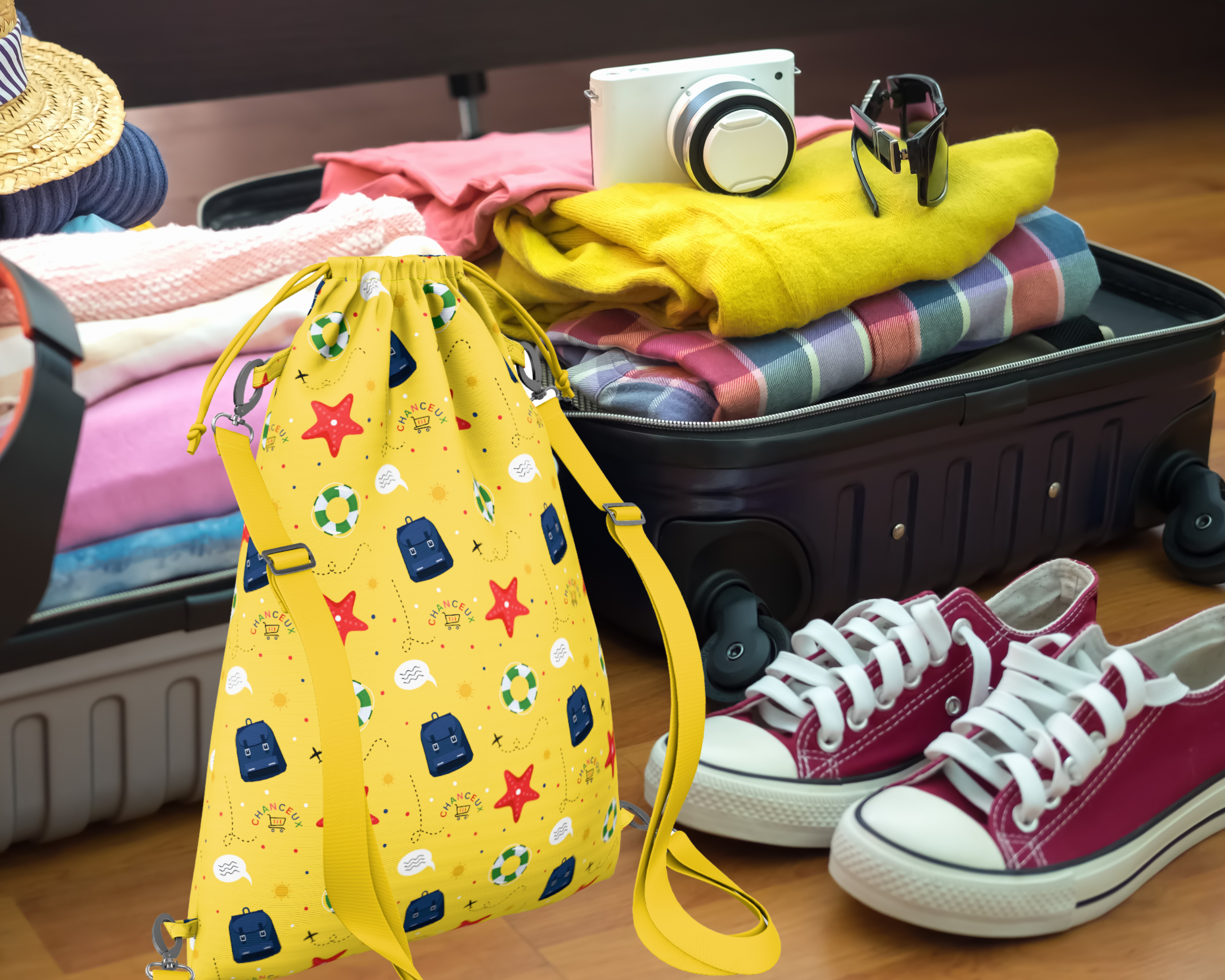Waterproof Travel Laundry Bags#Color_YellowBeach