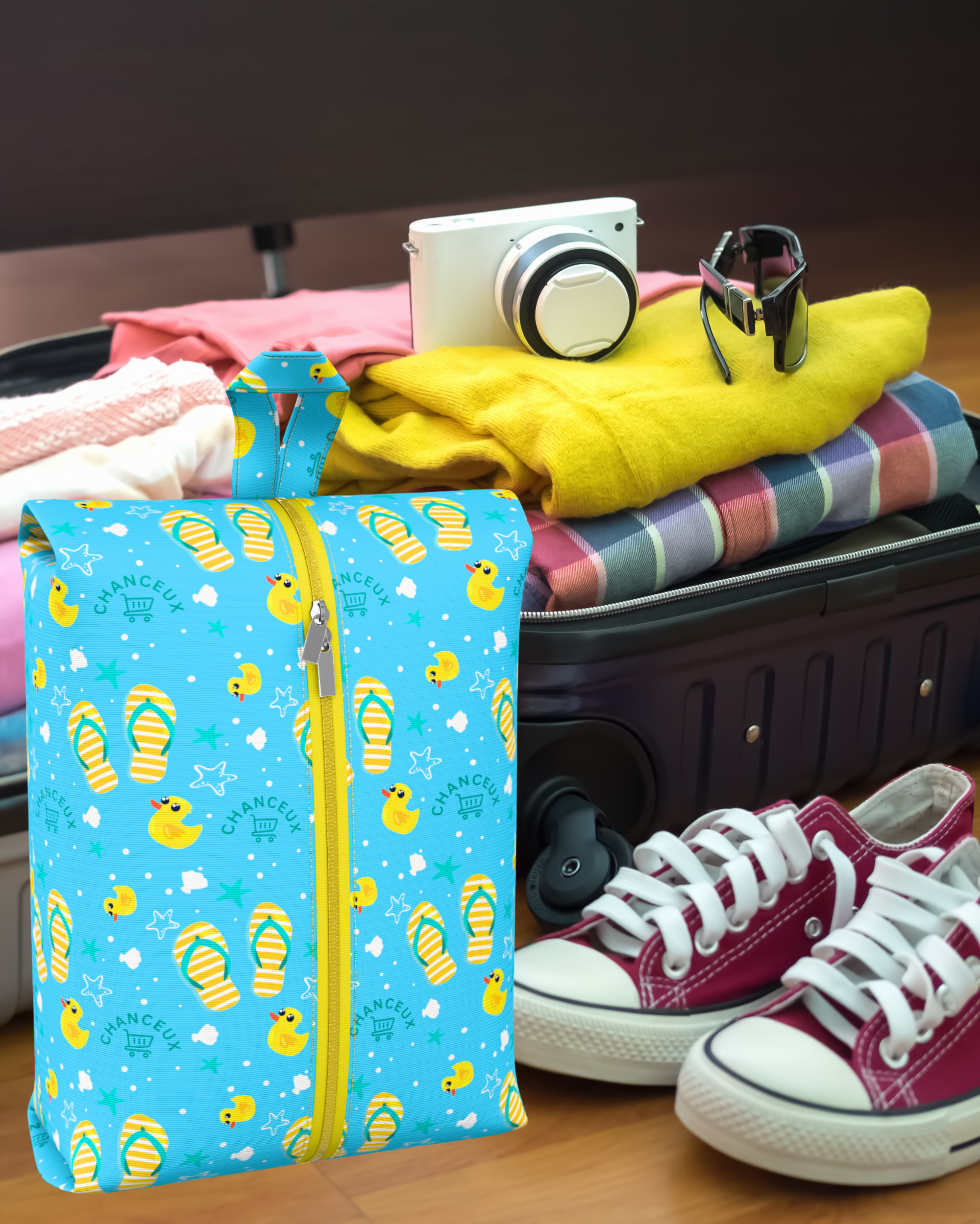 Waterproof Travel Shoe Bags#Color_BlueDuck