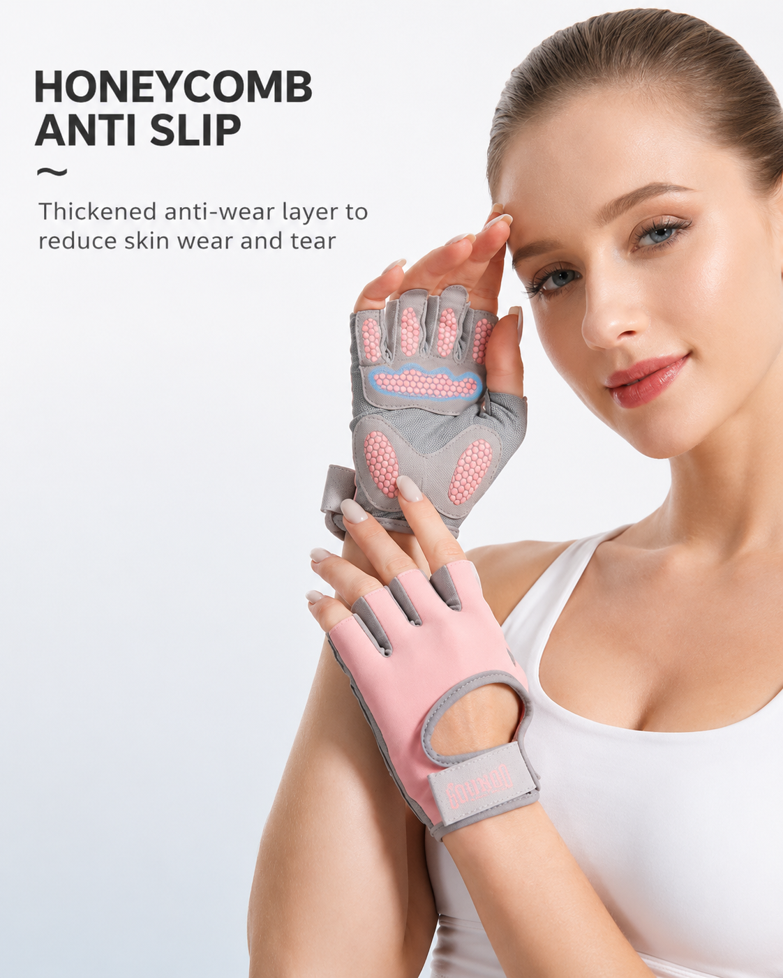 PowerGrip Pro™ Rose Gym Gloves