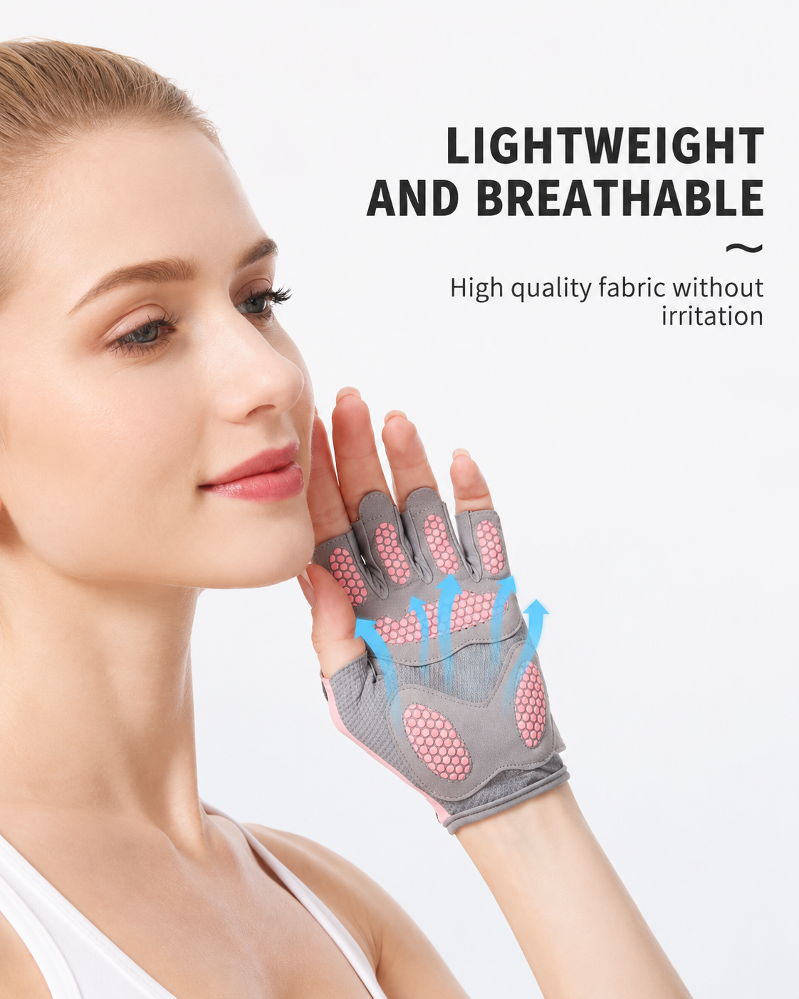 PowerGrip Pro™ Rose Gym Gloves