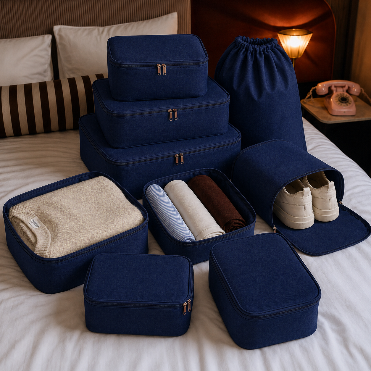 8 Pcs Essential Kit#Color_Royal Blue 8E