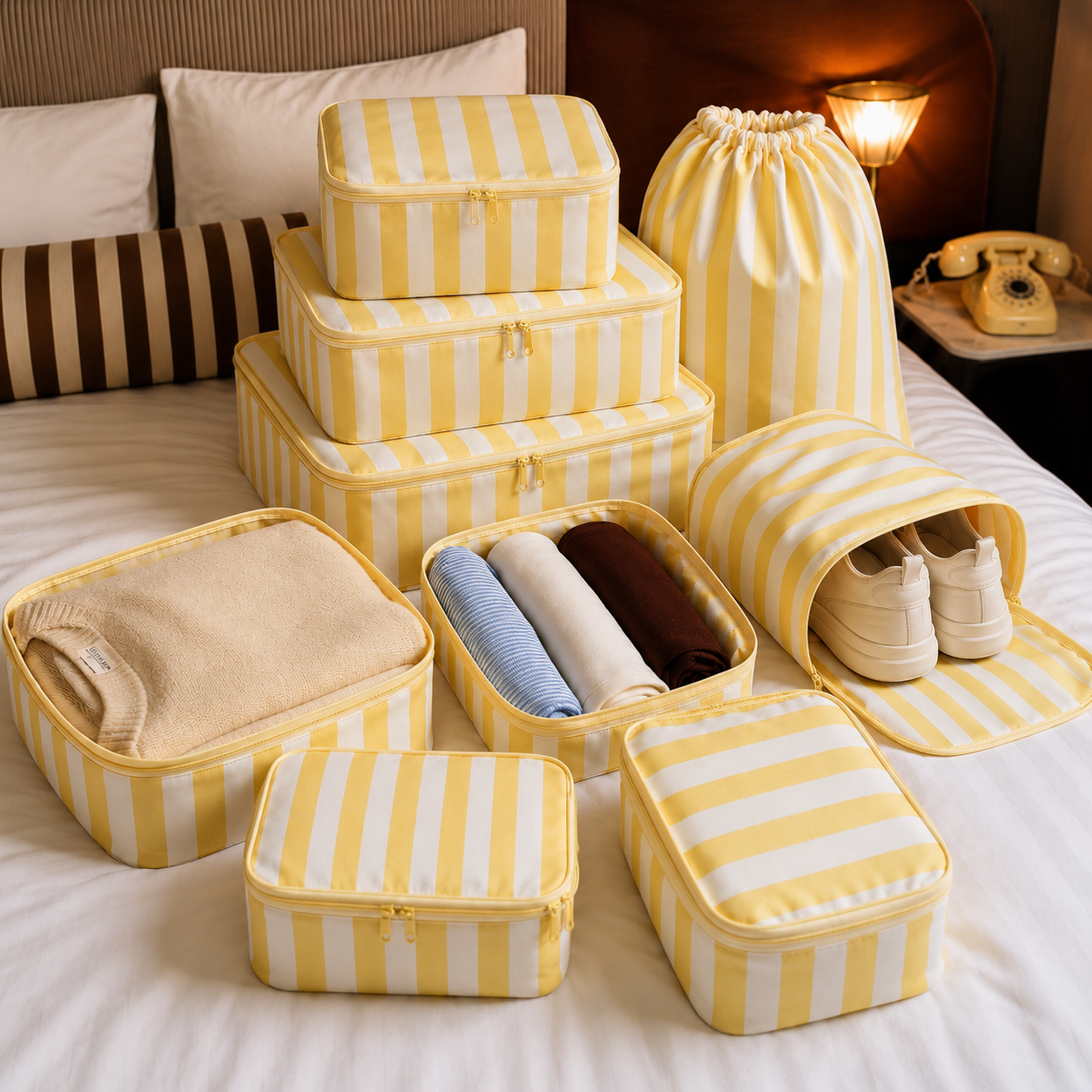 8 Pcs Essential Kit#Color_Yellow Stripes 8E