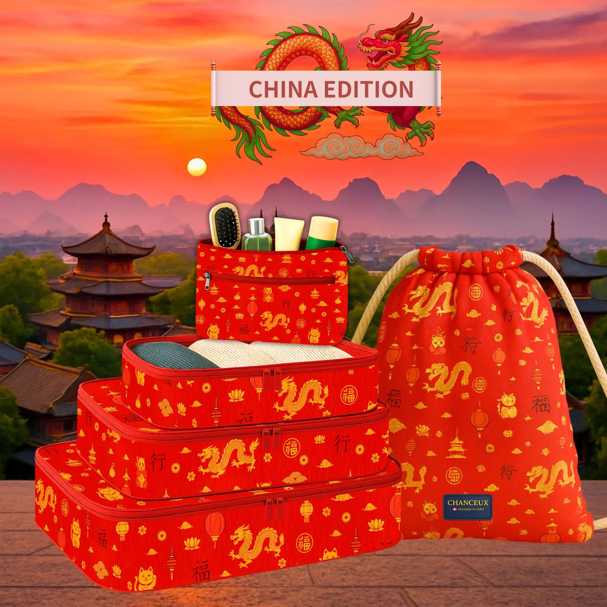 China Edition- Set of 5_pack#Essential- Small Pouch