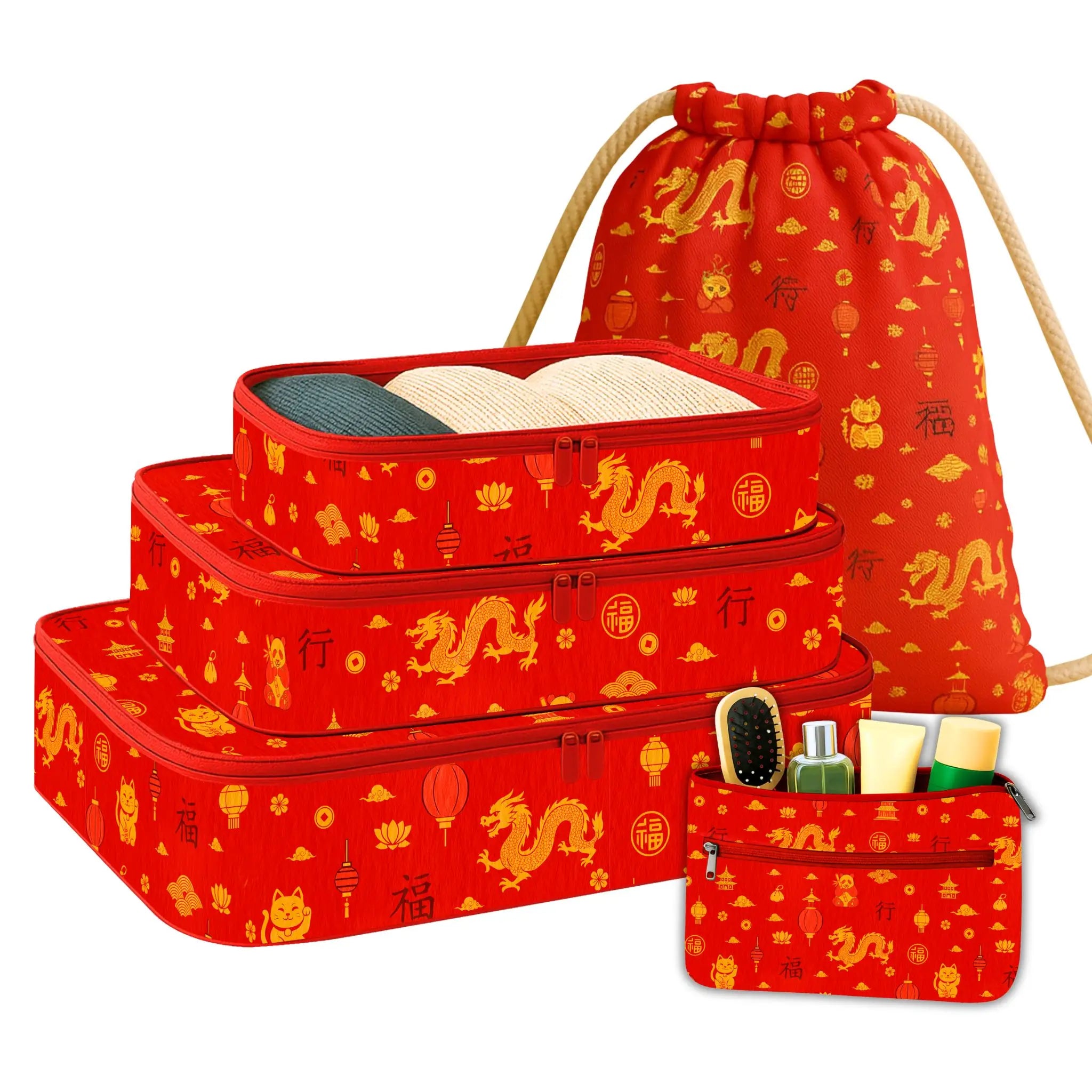 China Edition- Set of 5#pack_Essential- Small Pouch