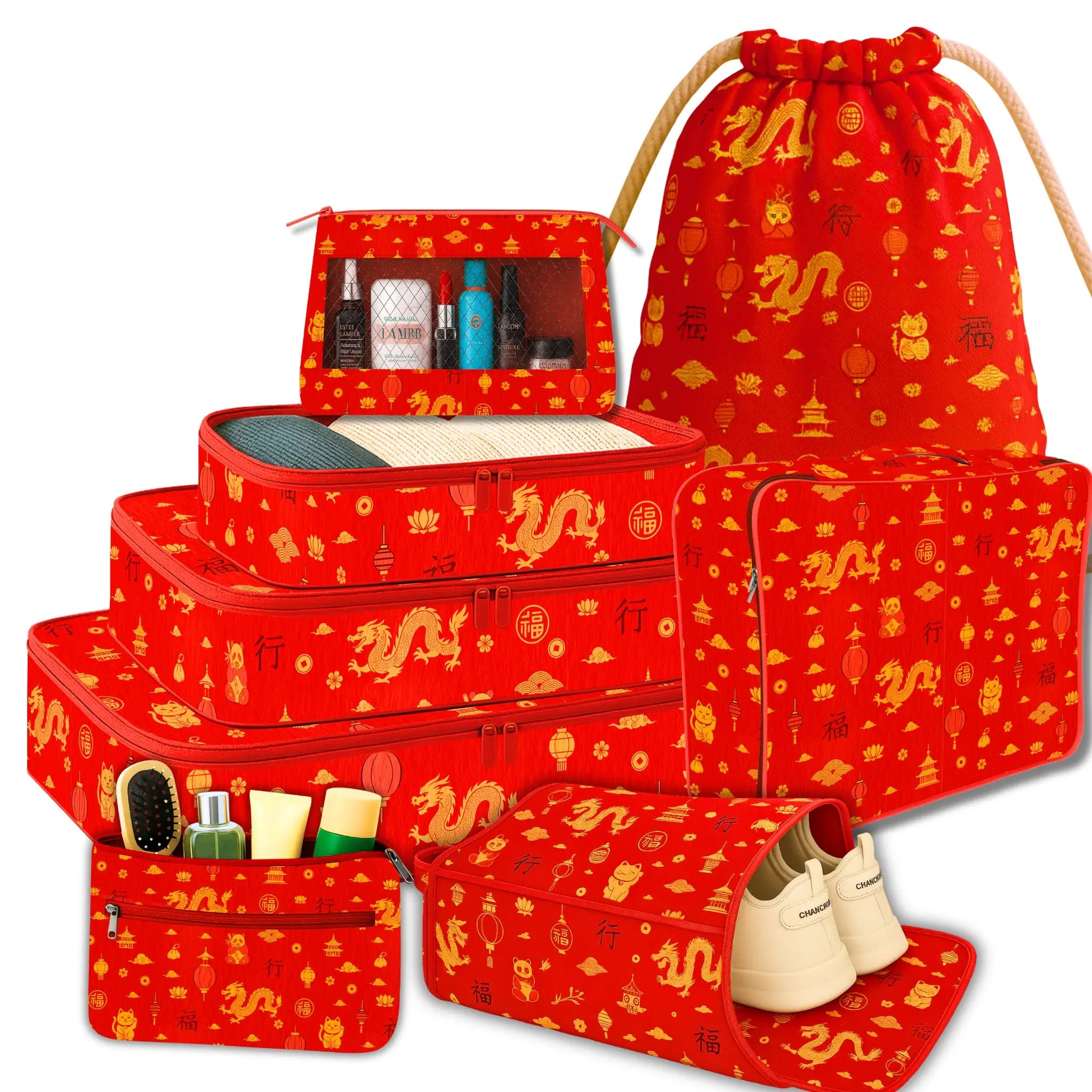 China Edition- Set of 8#pack_Essential- Small Pouch