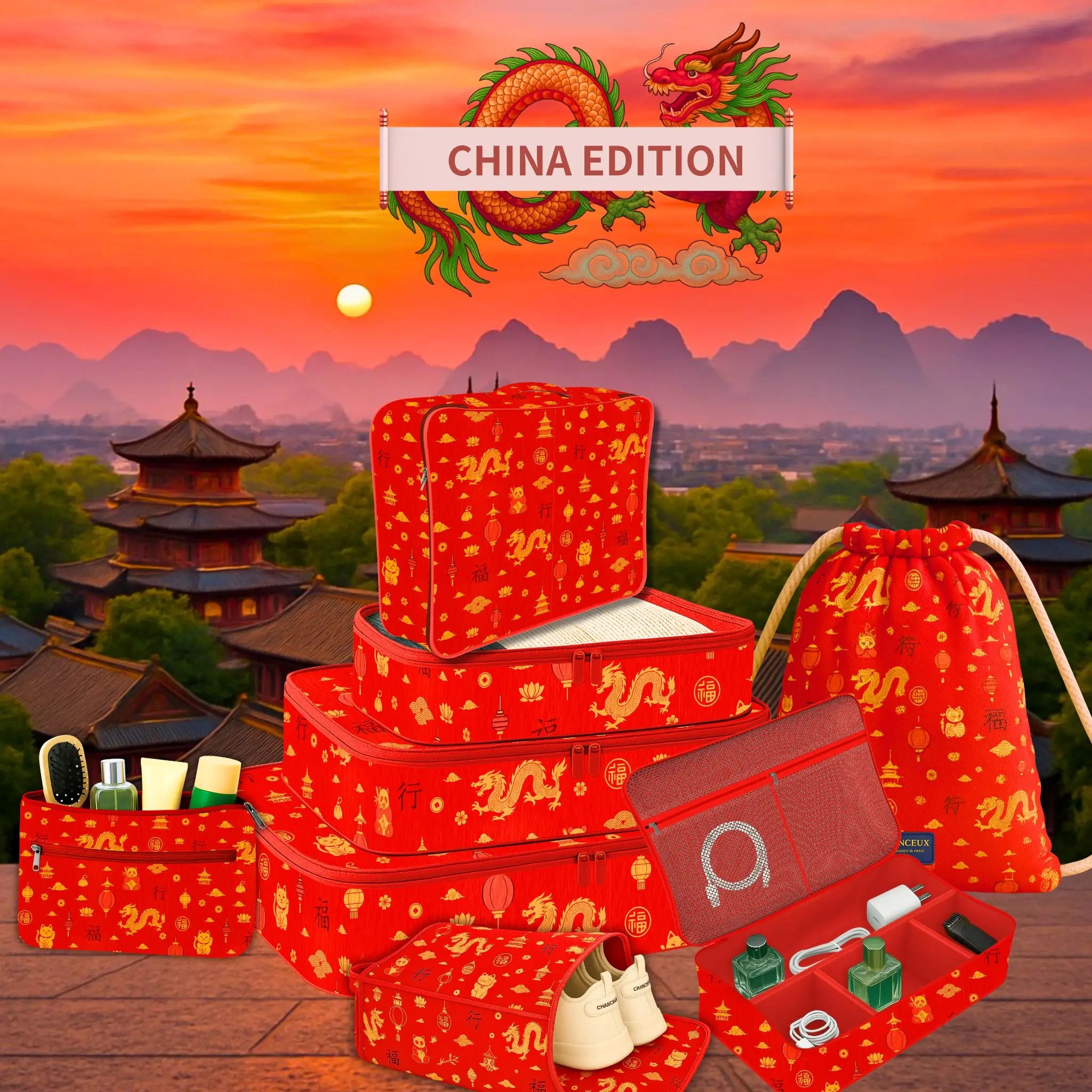 8 Pcs Premium Kit#Color_China Theme 8P