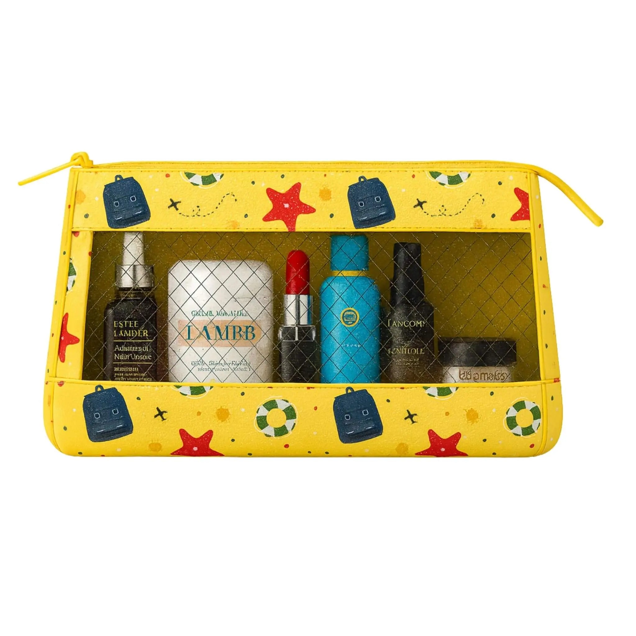 Mesh Organizer Pouch#Color_Mesh Pouch - Yellow Beach