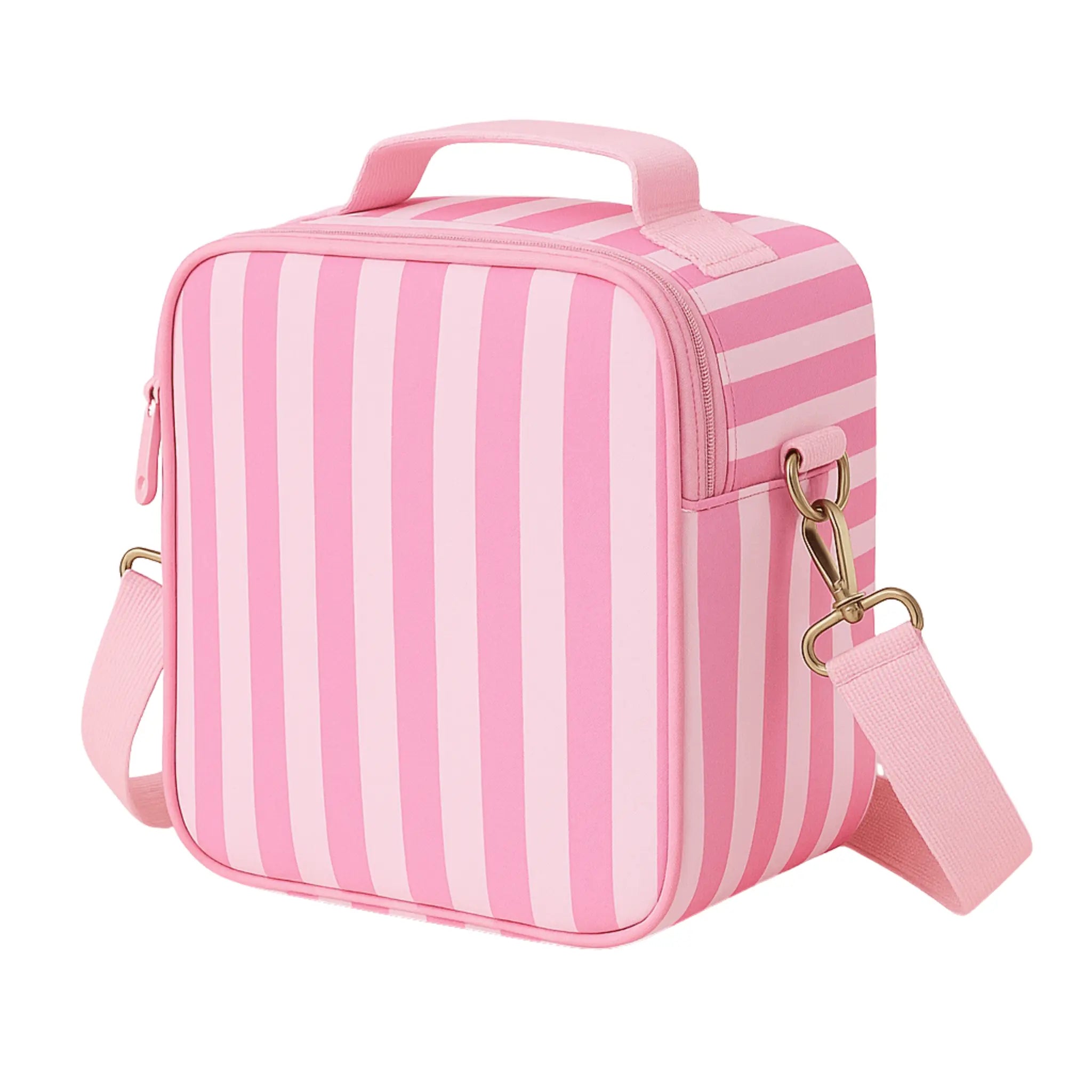 Crossbody Vanity Bag#Color_Pink Stripes Vanity
