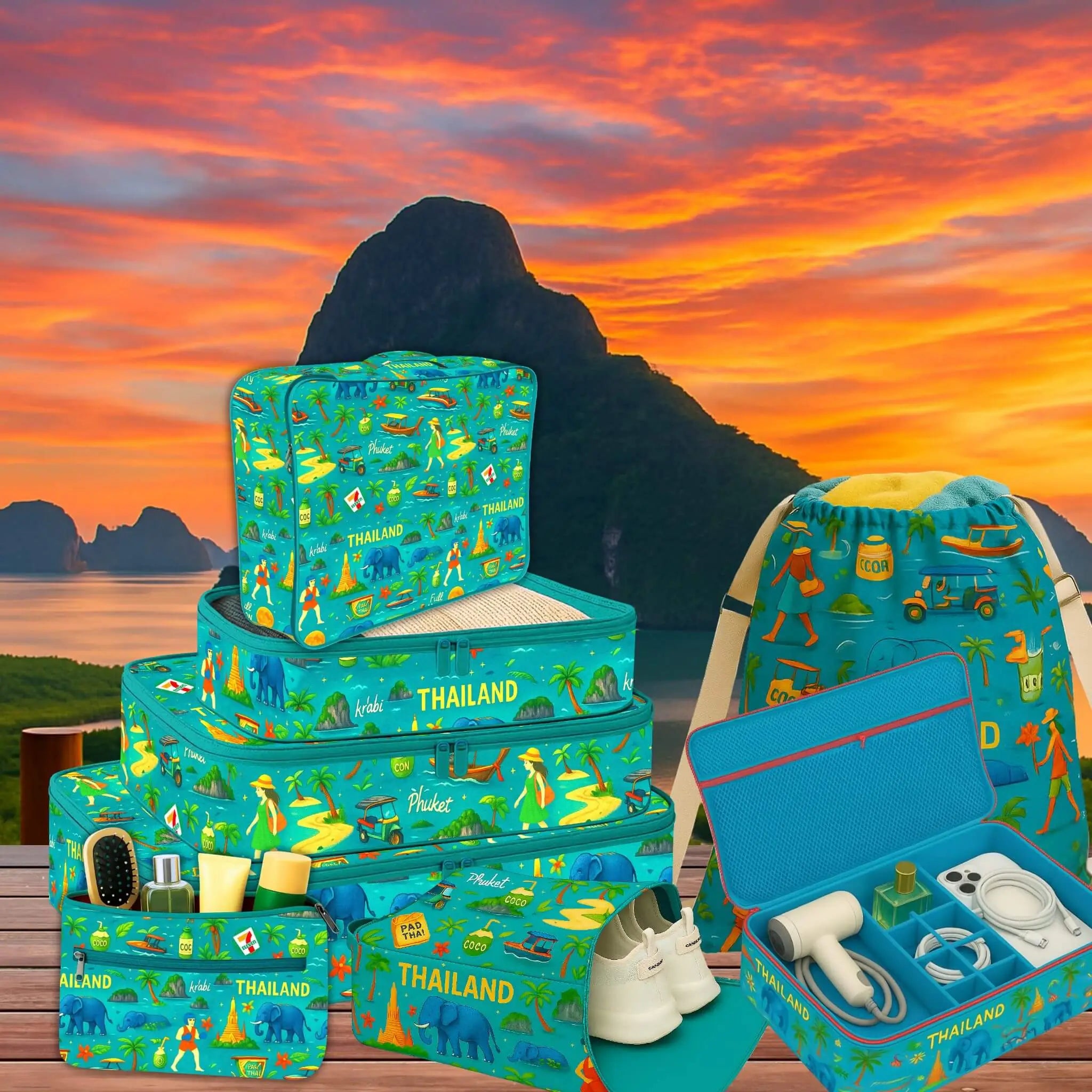 8 Pcs Premium Kit#Color_Pink Stripes 8P