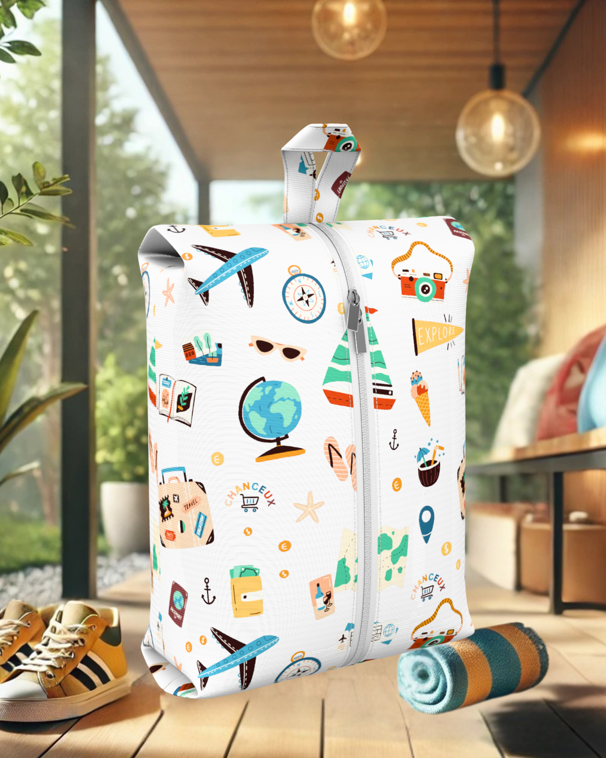 Waterproof Travel Shoe Bags#Color_WhiteTravel