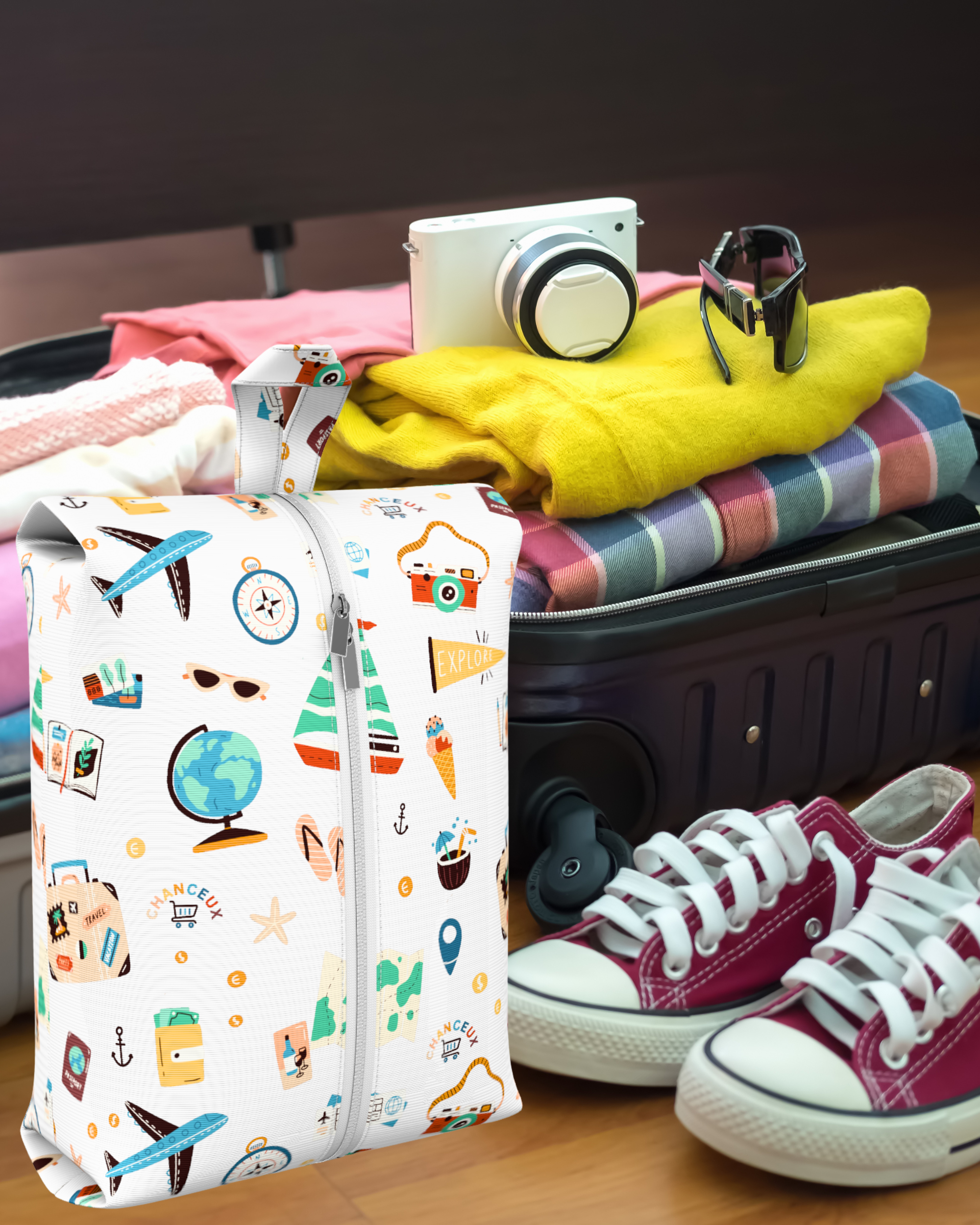 Waterproof Travel Shoe Bags#Color_WhiteTravel