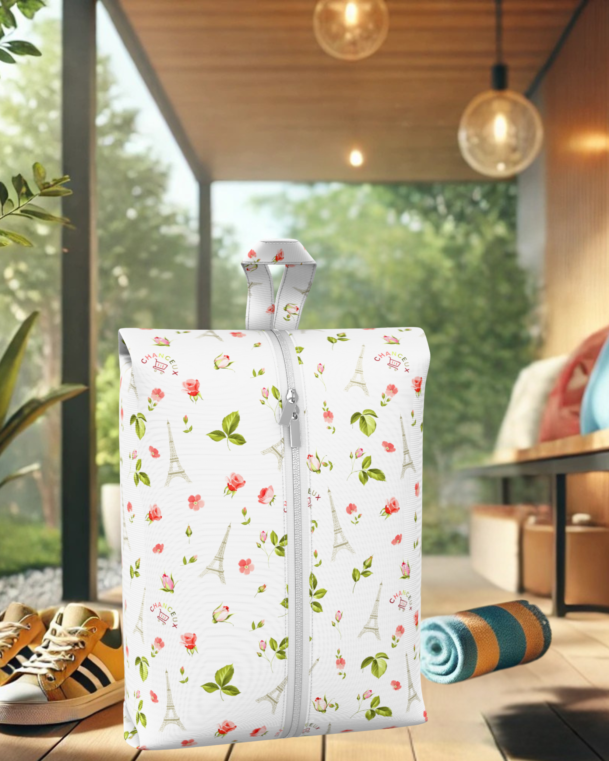 Waterproof Travel Shoe Bags#Color_WhiteParis