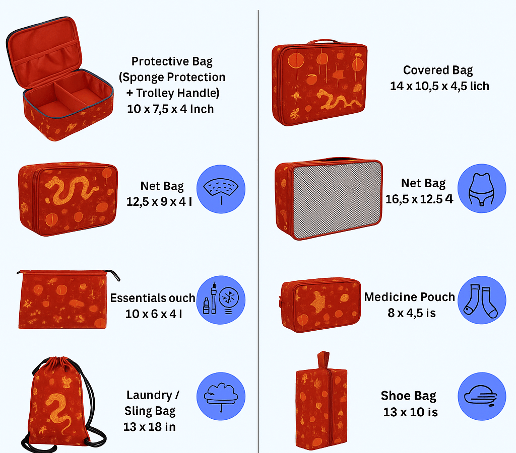 Thailand Edition - CHANCEUX 3 Pcs - Packing Cubes