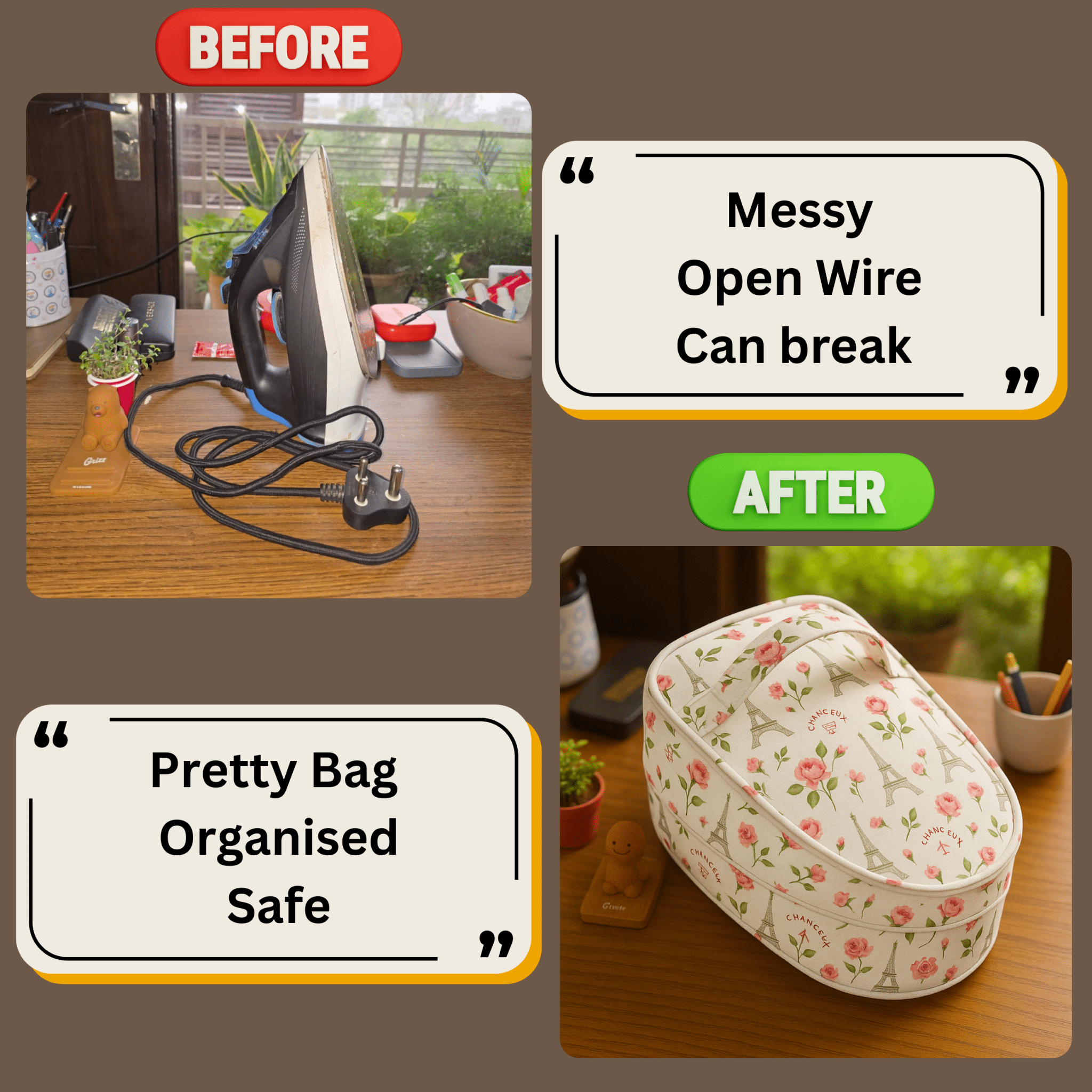 Iron Storage Bag#Color_WhiteParis