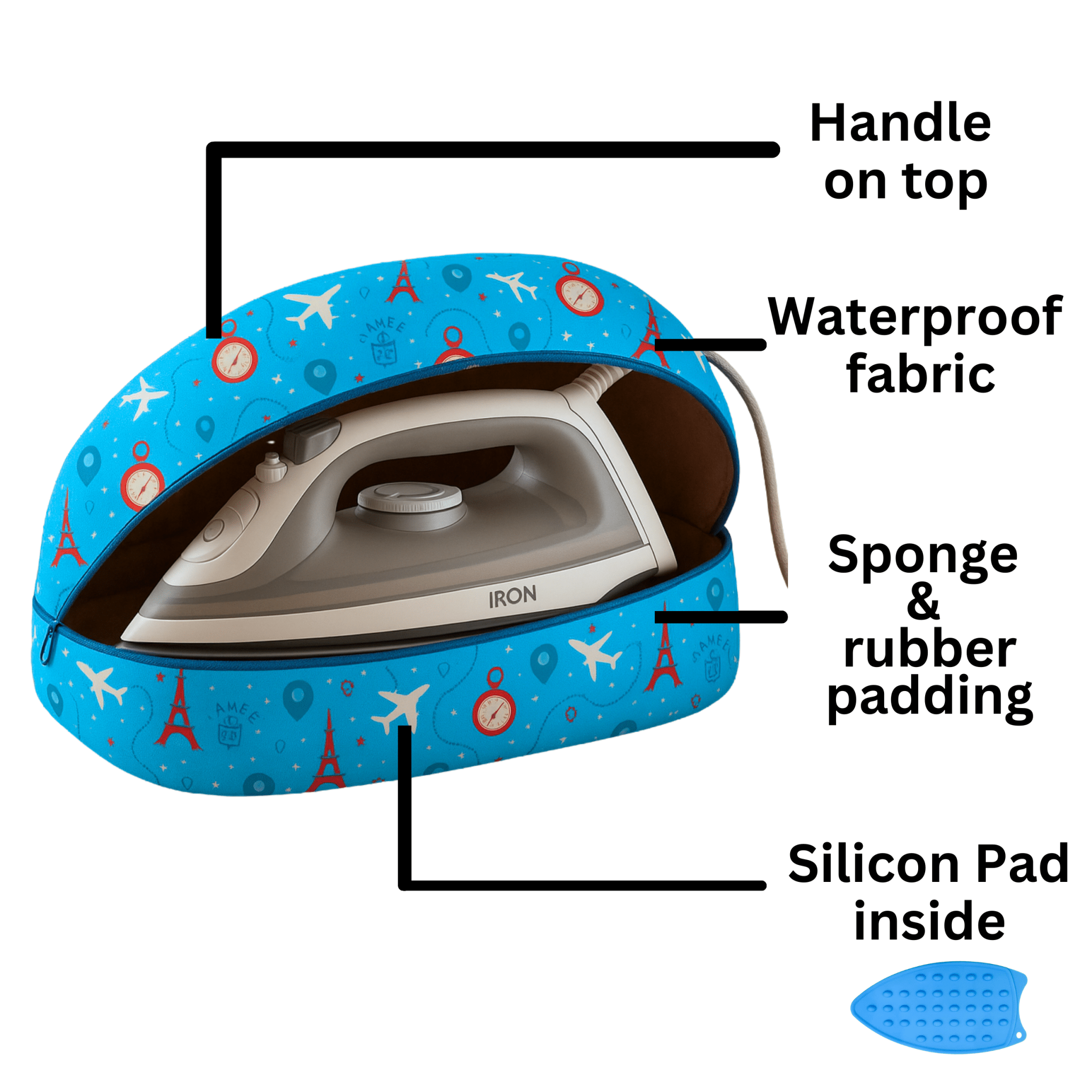 Iron Storage Bag#Color_BlueParis