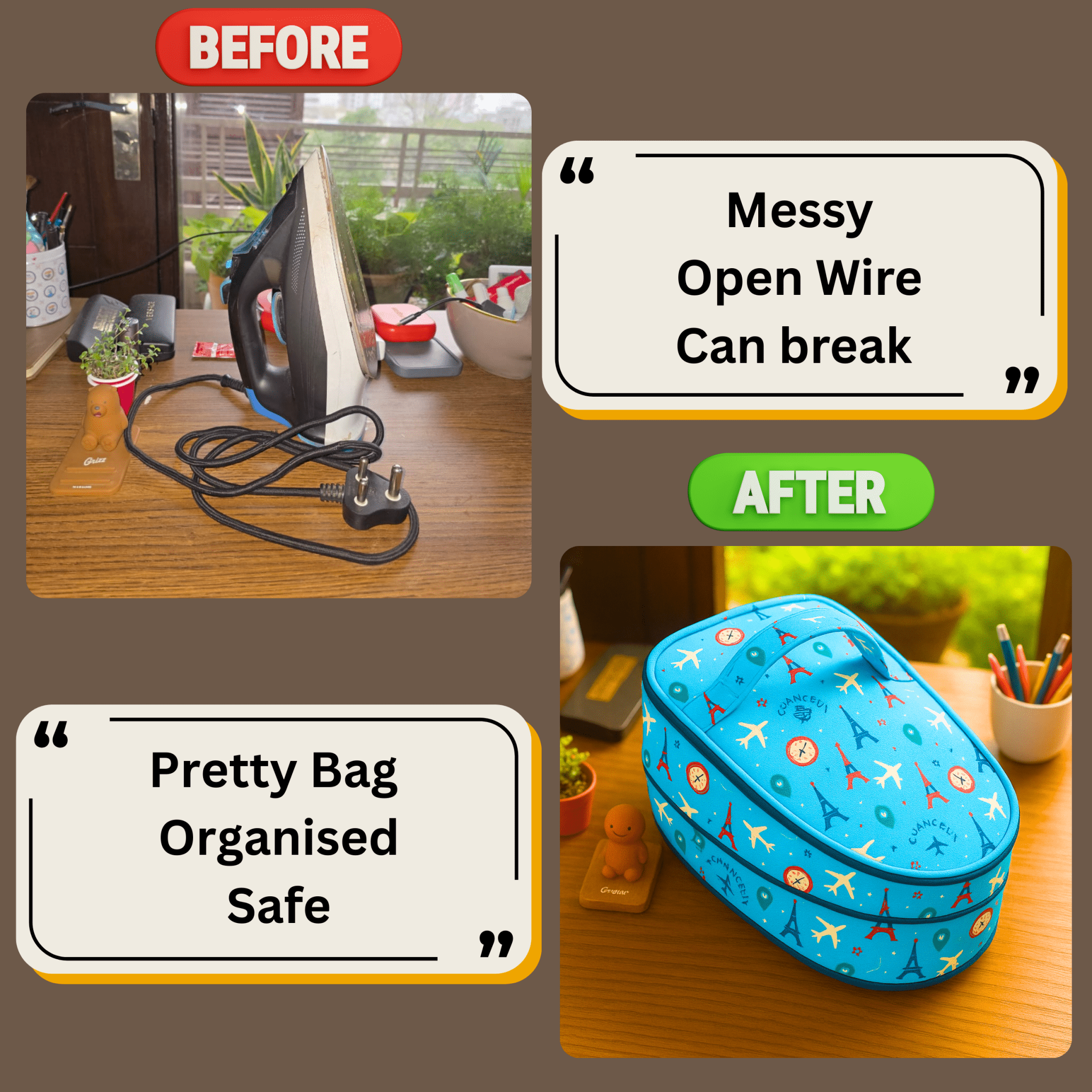 Iron Storage Bag#Color_BlueParis