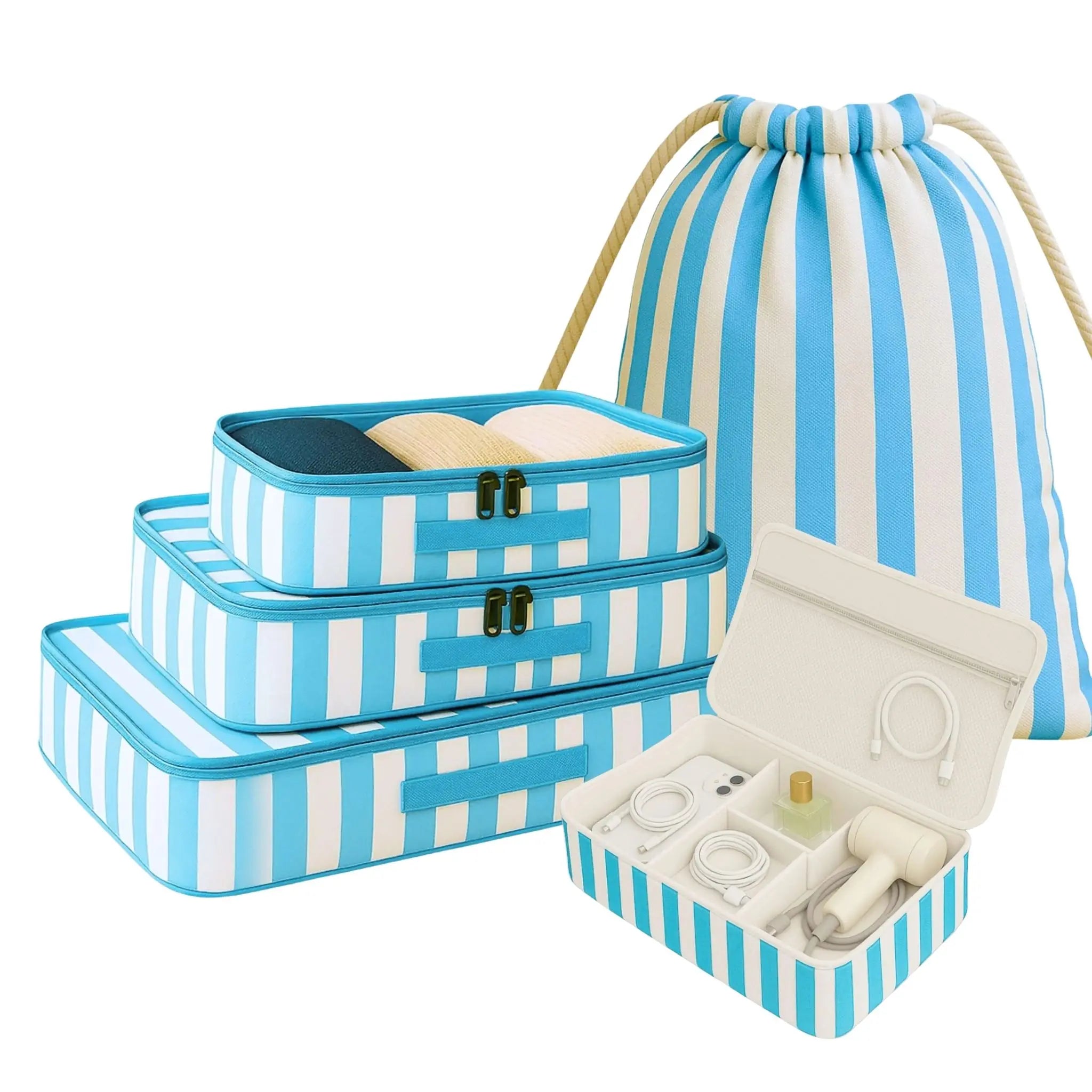 5 Pcs Premium Kit#Color_Blue Stripes 5P