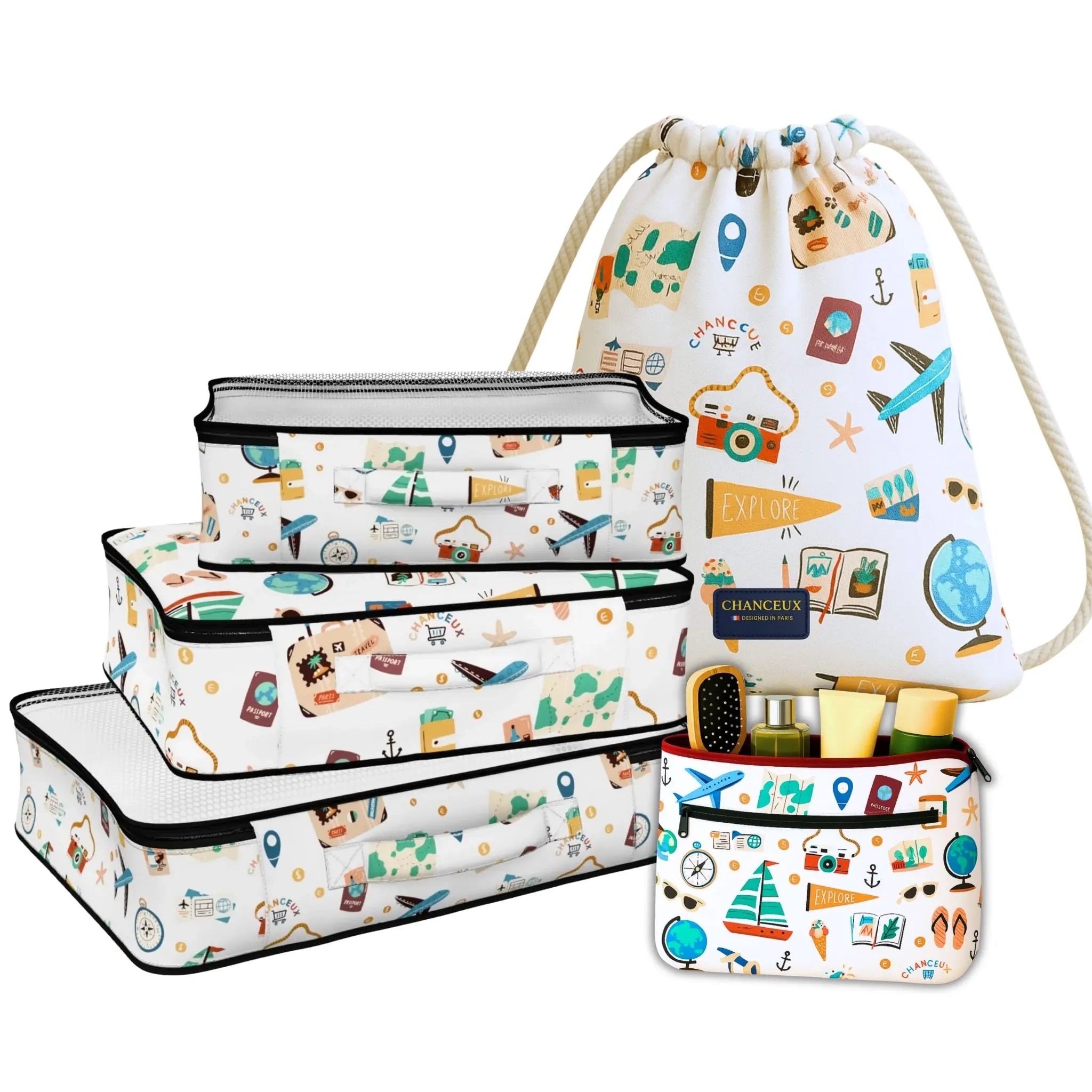 5 Pcs Essential Kit#Color_White Travel 5E