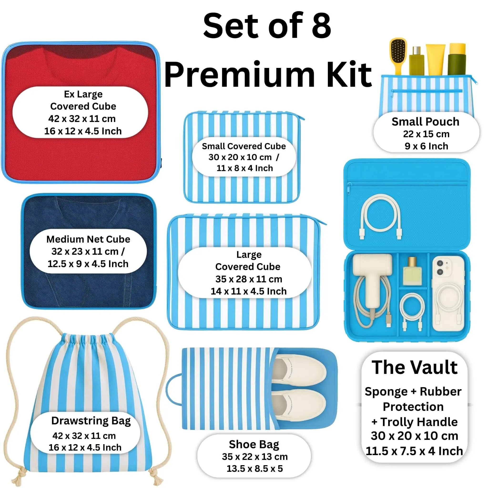 Paris - Set of 8#Pack_Premium (Gadget Bag)