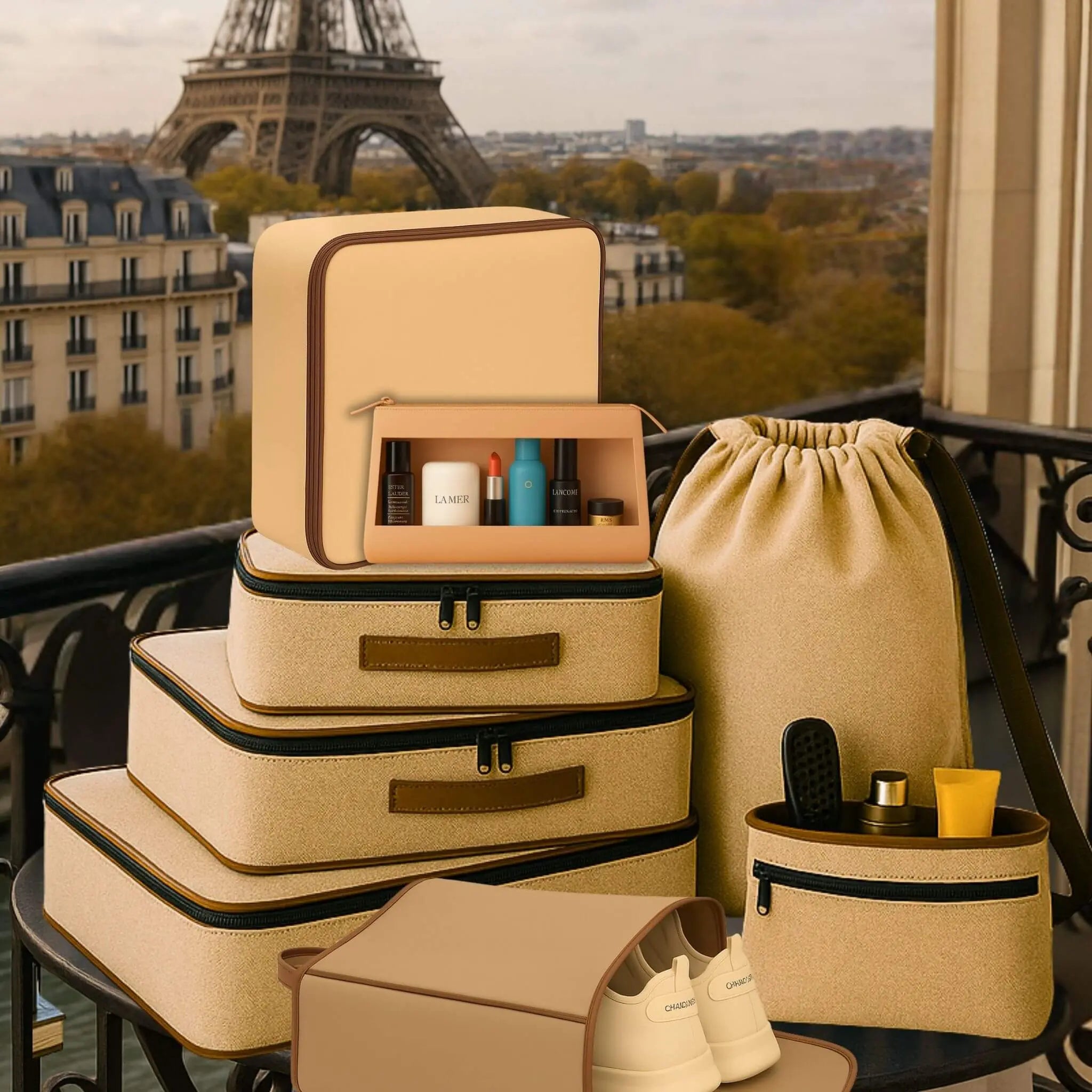 8 Pcs Essential Kit#Color_Oatmeal Beige 8E