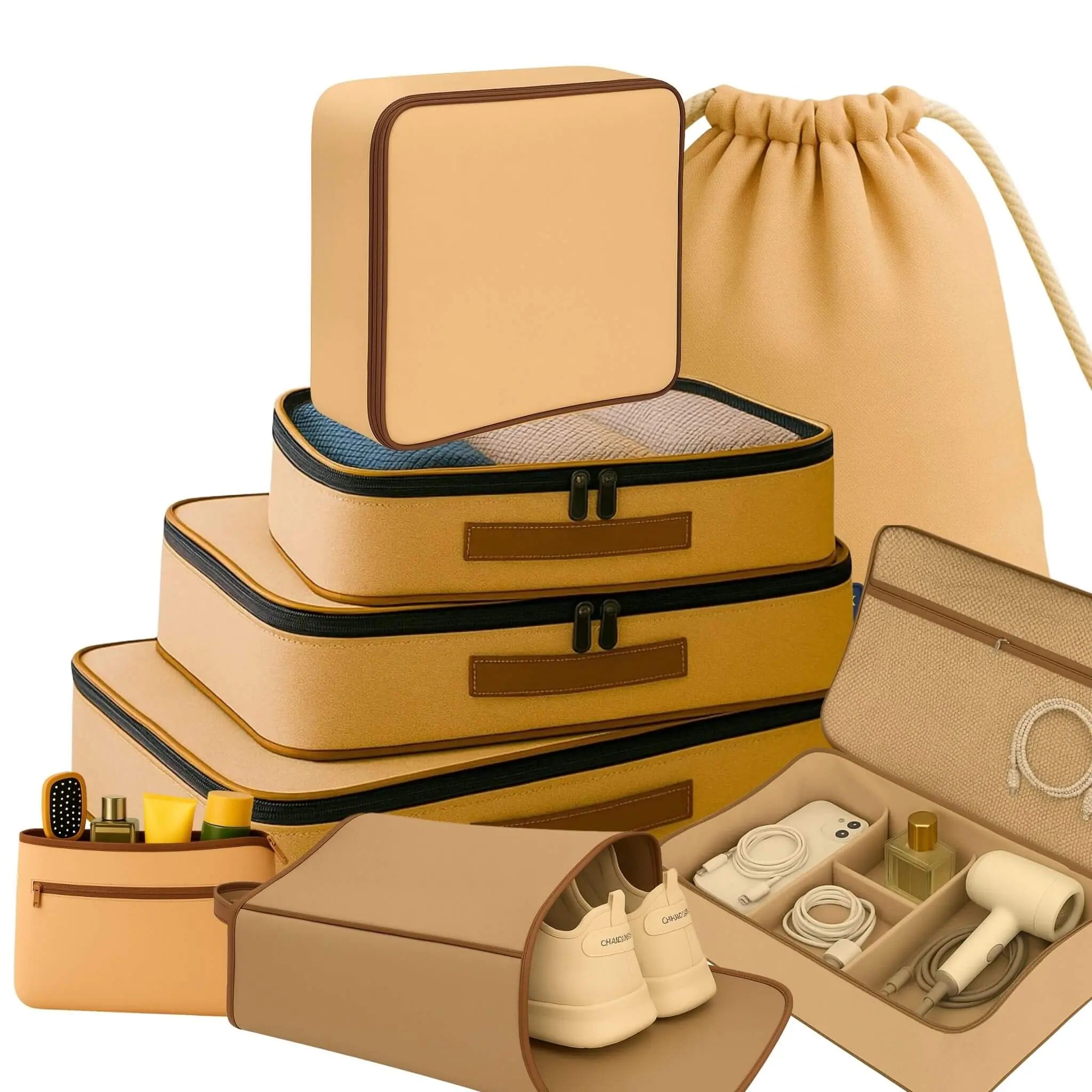 8 Pcs Premium Kit#Color_Oatmeal Beige 8P