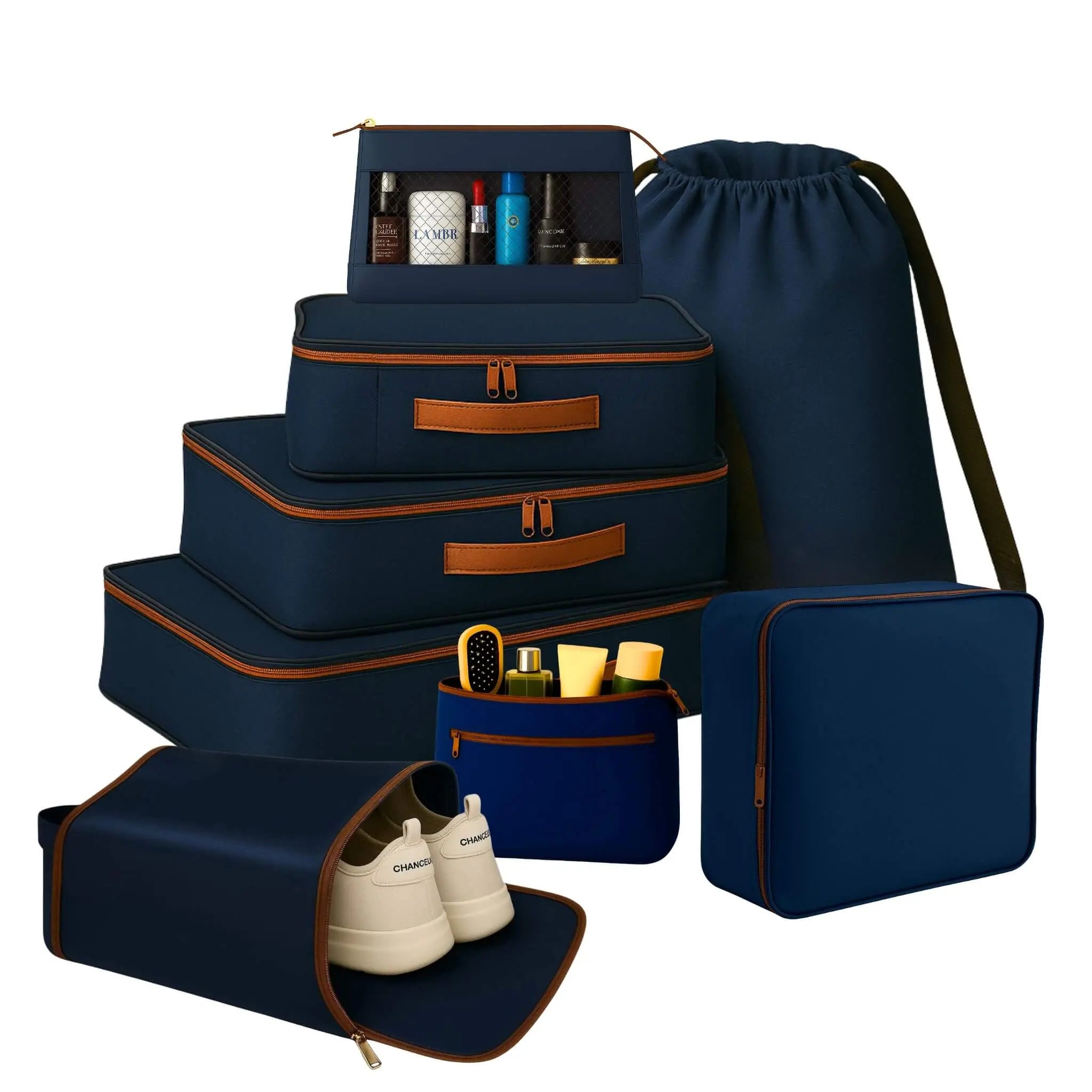 8 Pcs Essential Kit#Color_Royal Blue 8P