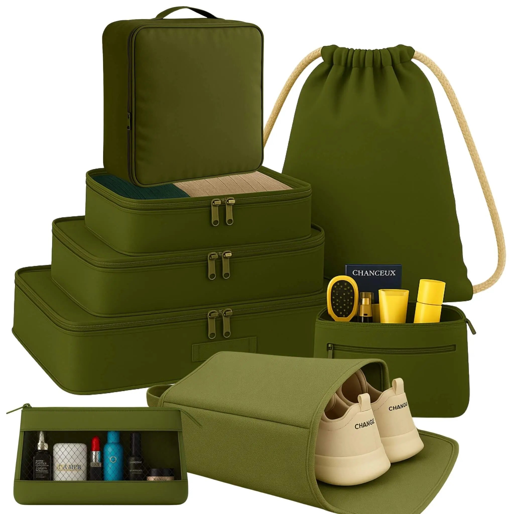 8 Pcs Essential Kit#Color_Rich Olive 8P