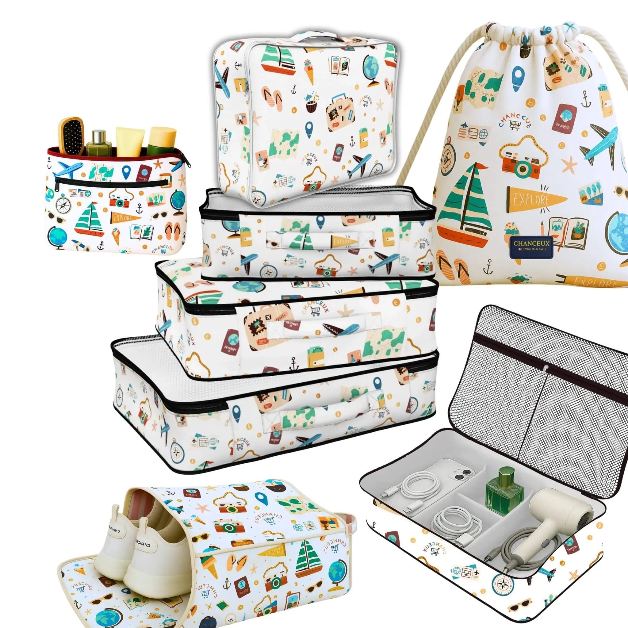 8 Pcs Premium Kit#Color_White Travel 8P