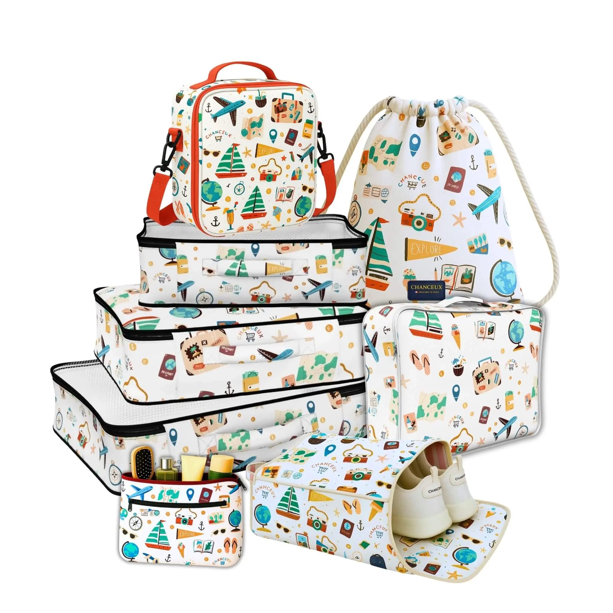 8 Pcs Pro Kit#Color_White Travel 8Pro