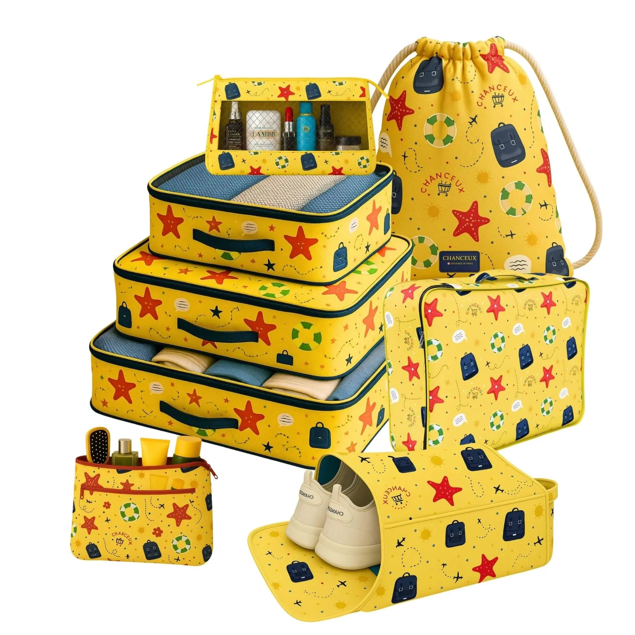 8 Pcs Essential Kit#Color_Yellow Beach 8P