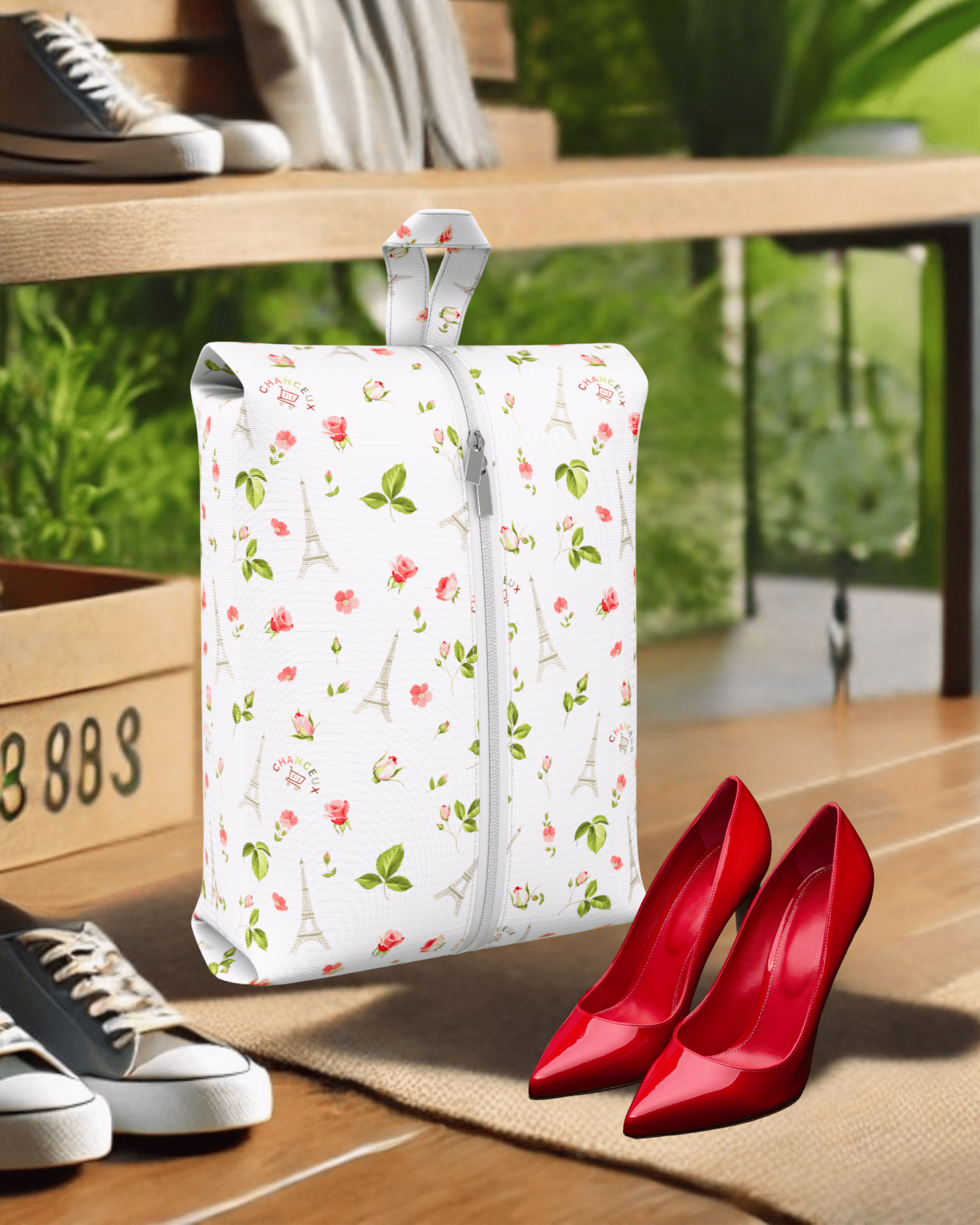 Waterproof Travel Shoe Bags#Color_WhiteParis
