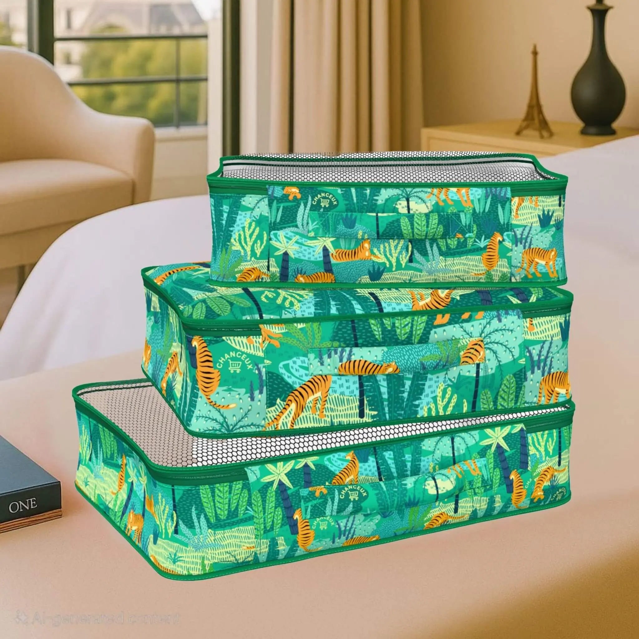 8 Pcs - Multi Cube Set#Color_Green Tiger 8PC