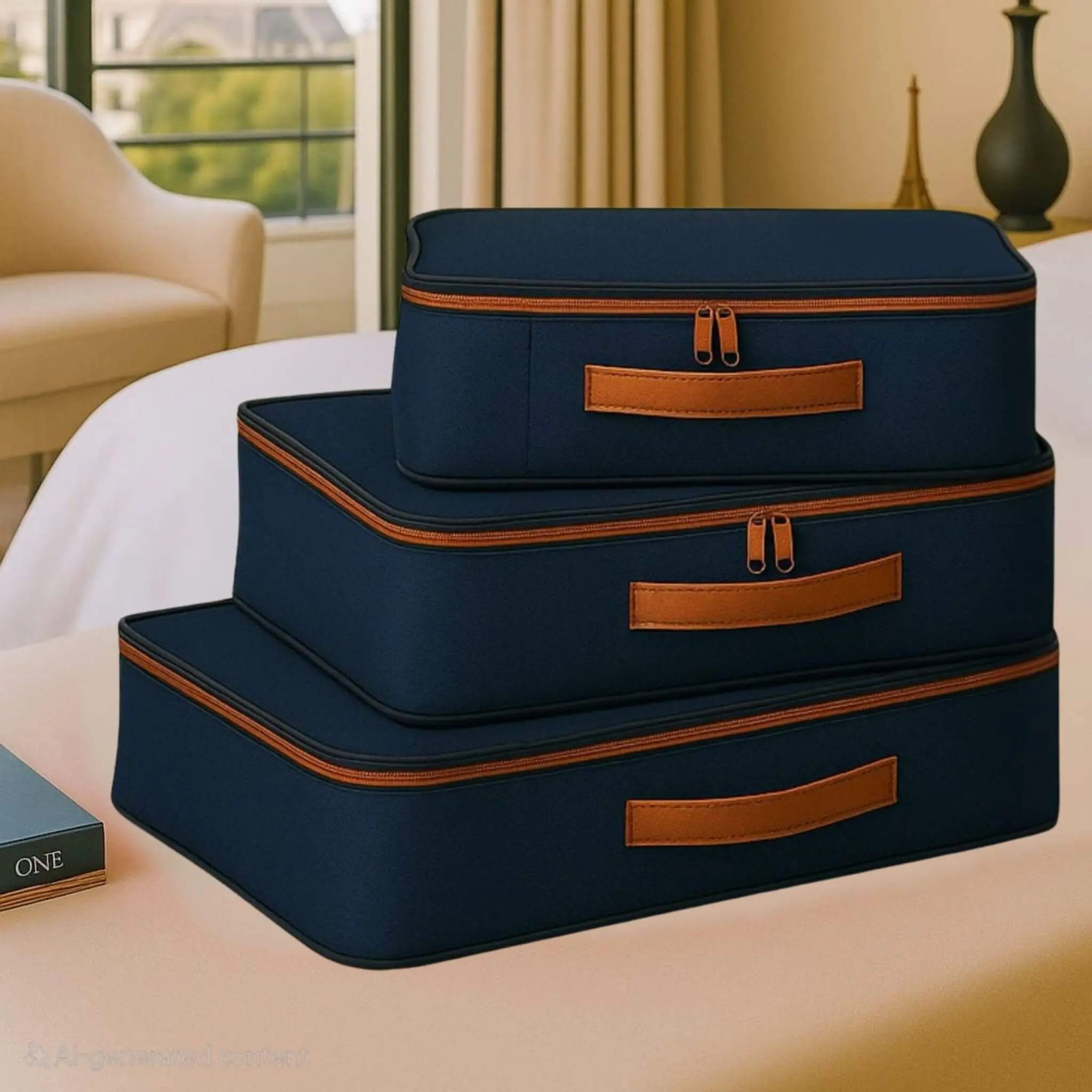 8 Pcs - Multi Cube Set#Color_Navy Blue 8PC