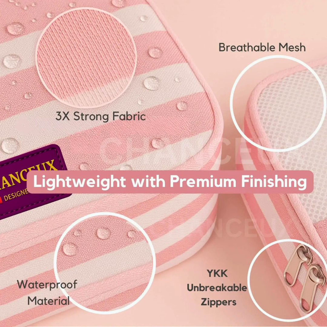 8 Pcs Essential Kit#Color_Pink Stripes 8E