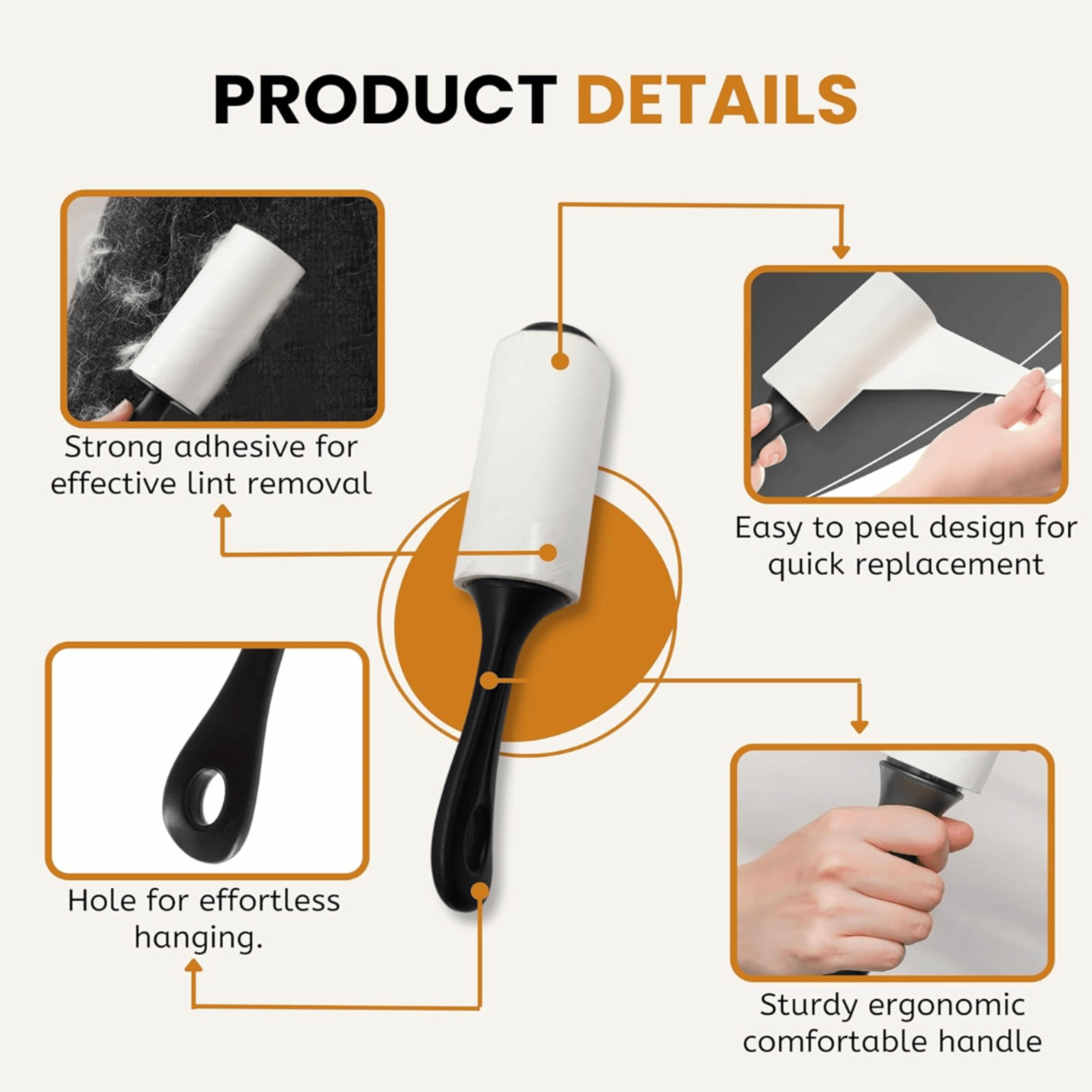 Hair / Lint Remover Roller - 2 Pcs