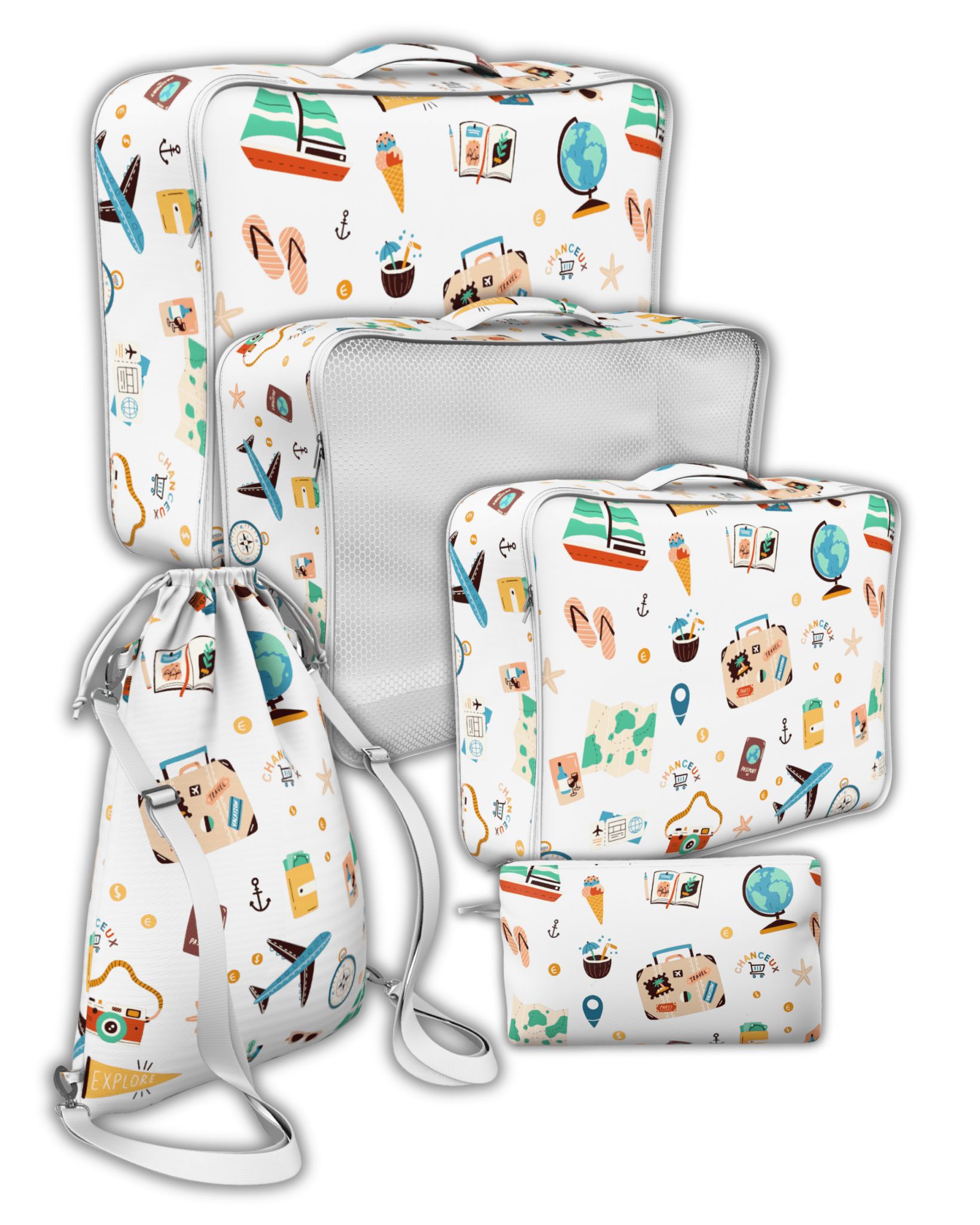 8-Piece Travel Organizer#Color_Green