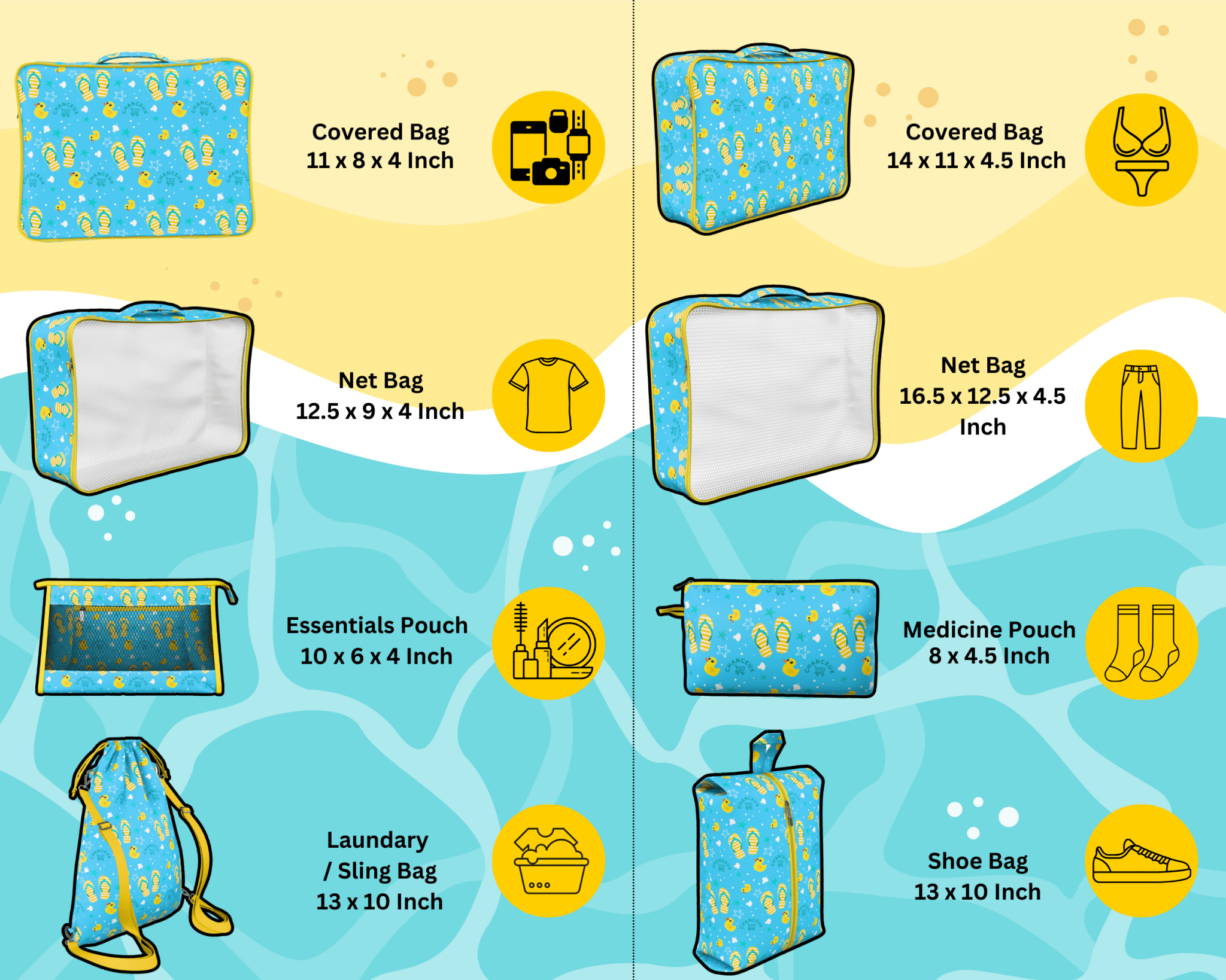 8-Piece Travel Organizer#Color_BlueDuck