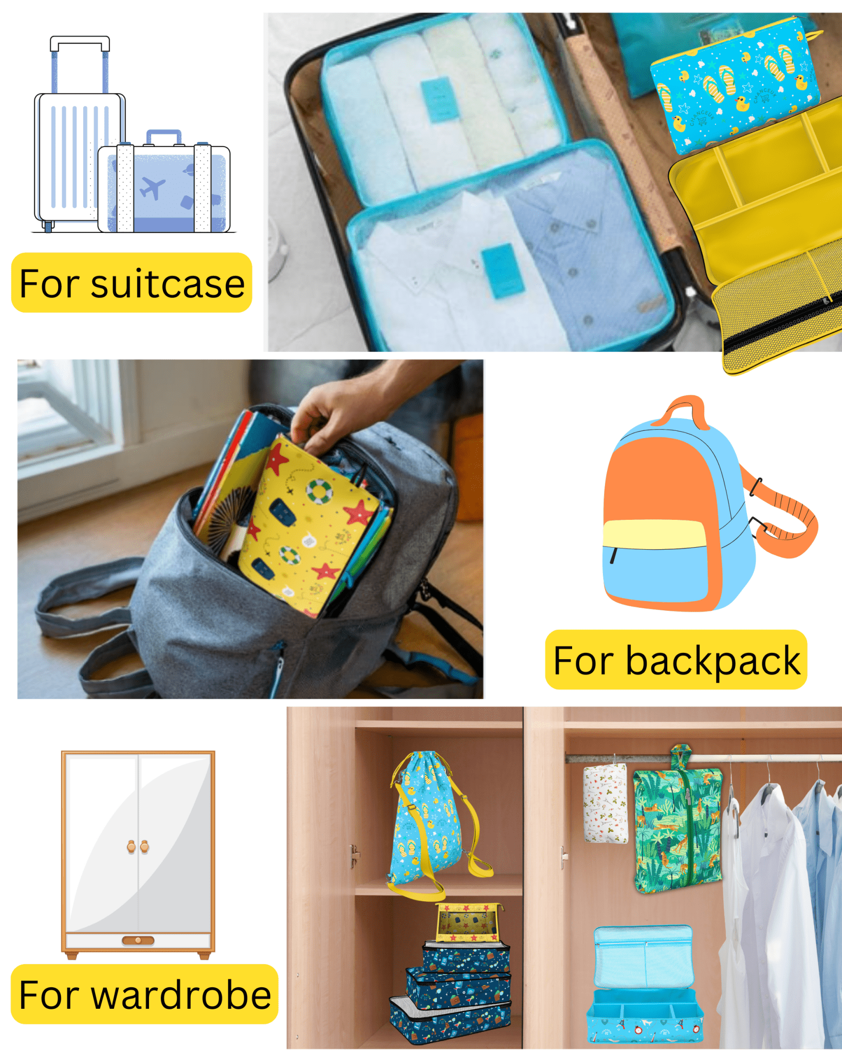 8-Piece Travel Organizer#Color_Green